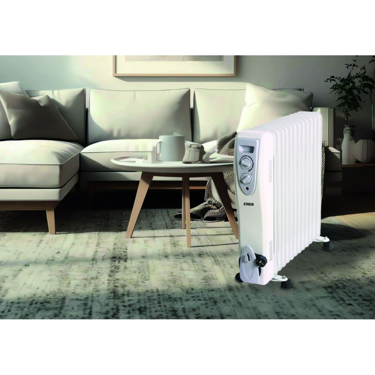 Oljeelement N'oveen OH1399 Vit 3000 W - 5