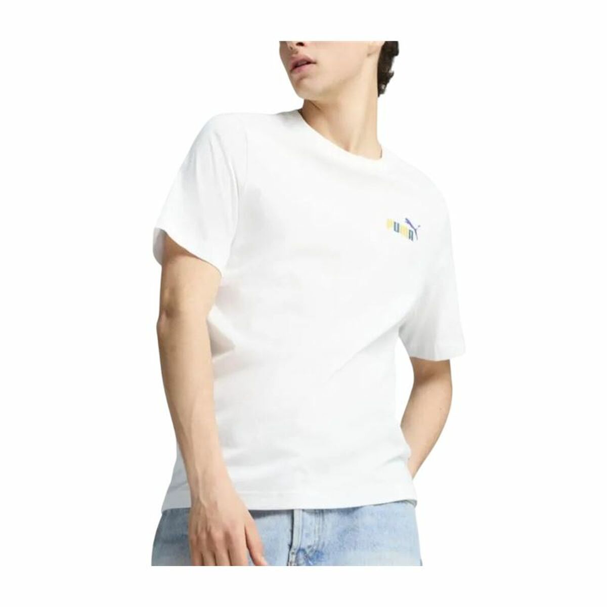 T-shirt med kortärm Herr Puma Graphics Puma Sports Club Vit - 3