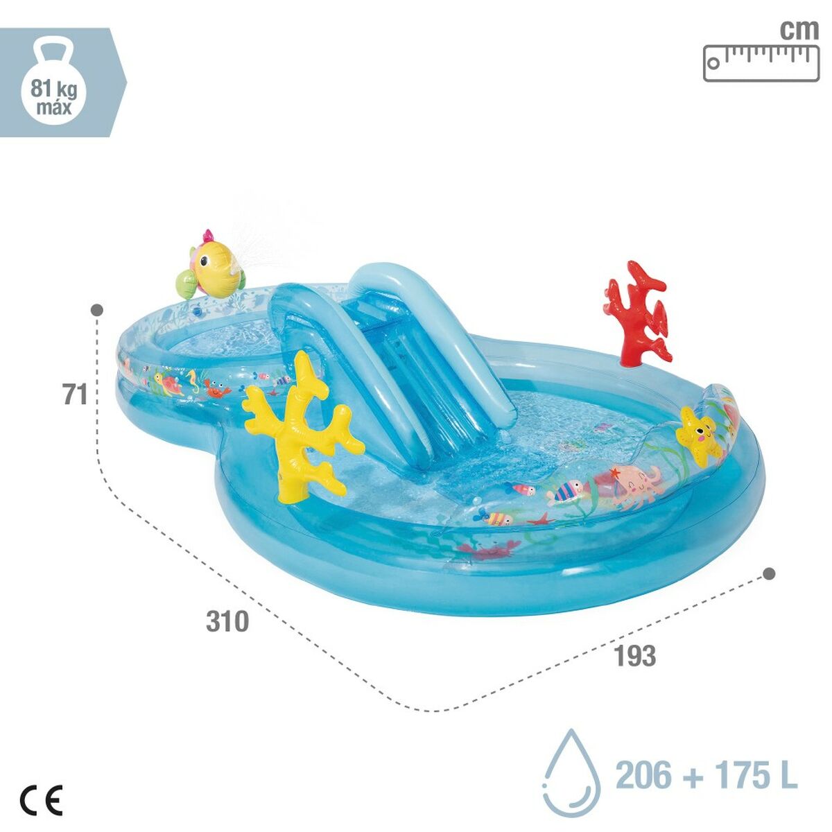 Vattensprinkler och sprutleksak Intex PVC 193 x 71 x 310 cm - 5