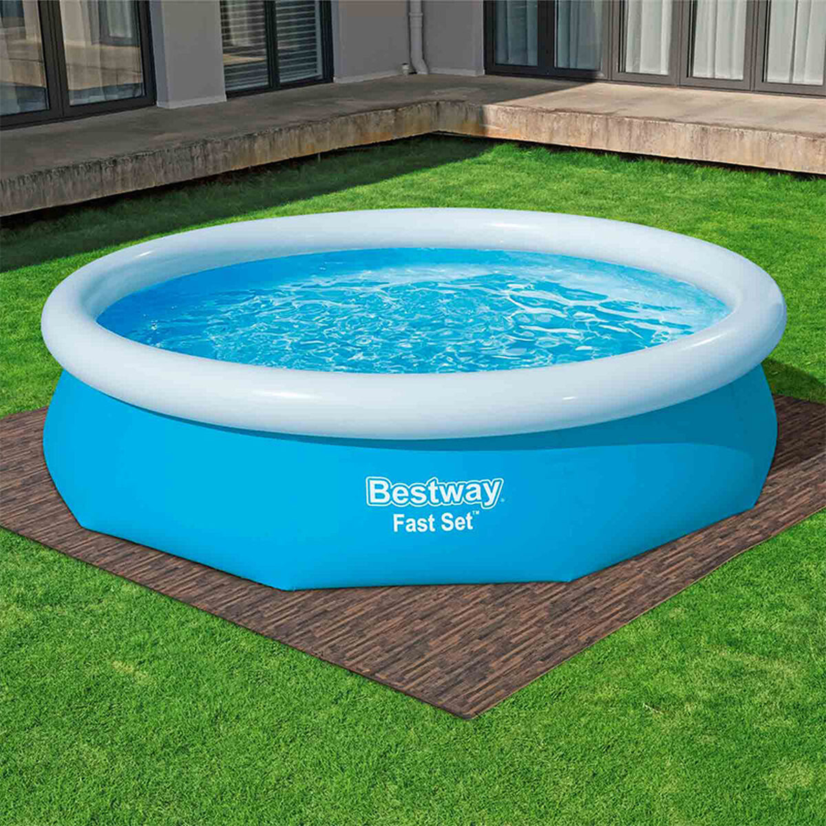 Bestway Pool Golv Skum Trästil Retractable 12 Stycken 50x50 cm Trädgård 58712 - 10