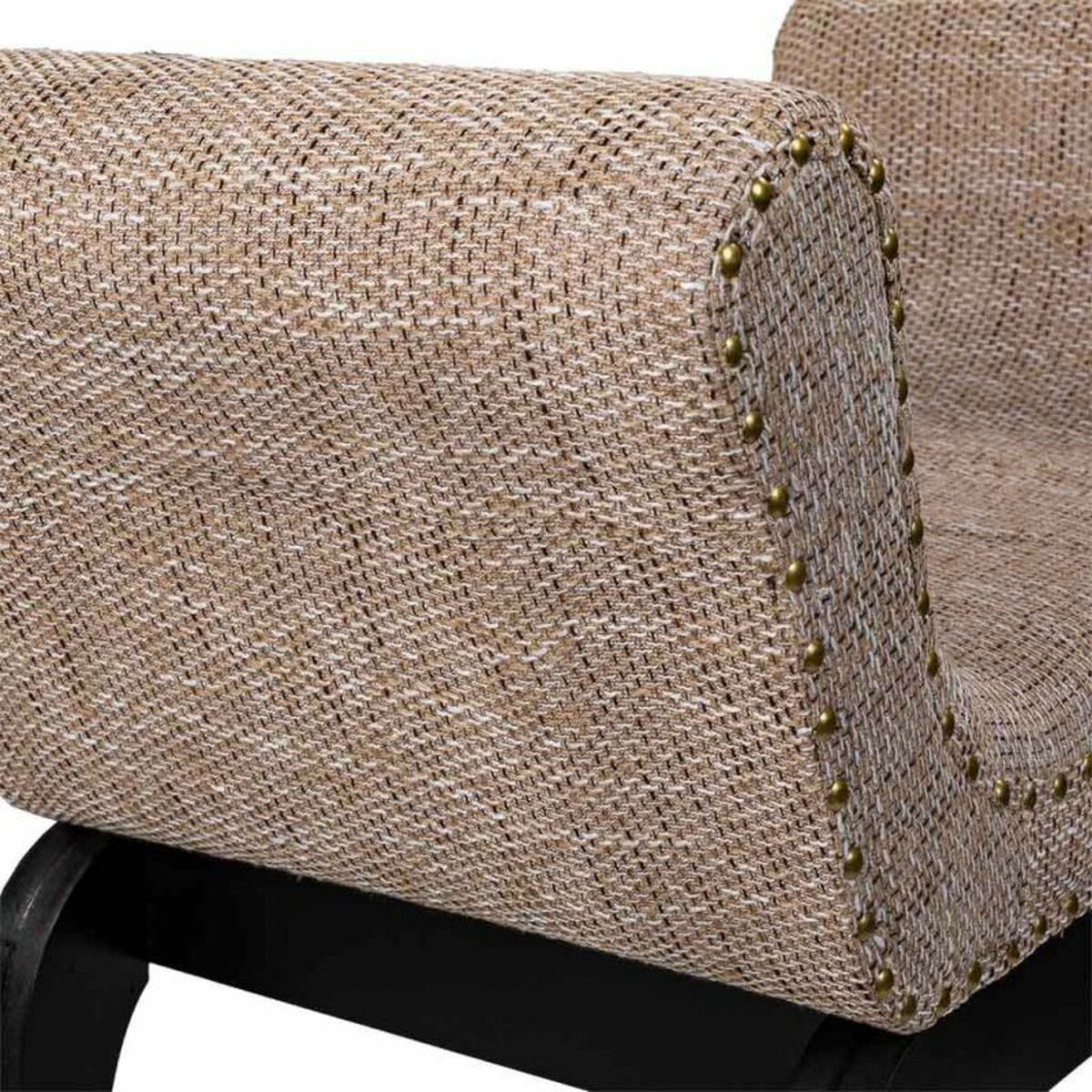 Sittpall Alexandra House Living Kräm Polyuretan Trä MDF 40 x 65 x 90 cm - 6