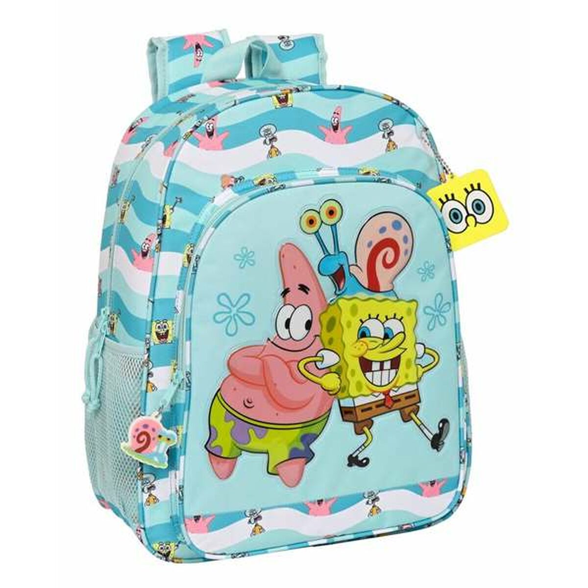 Skolryggsäck Spongebob Stay positive Blå Vit