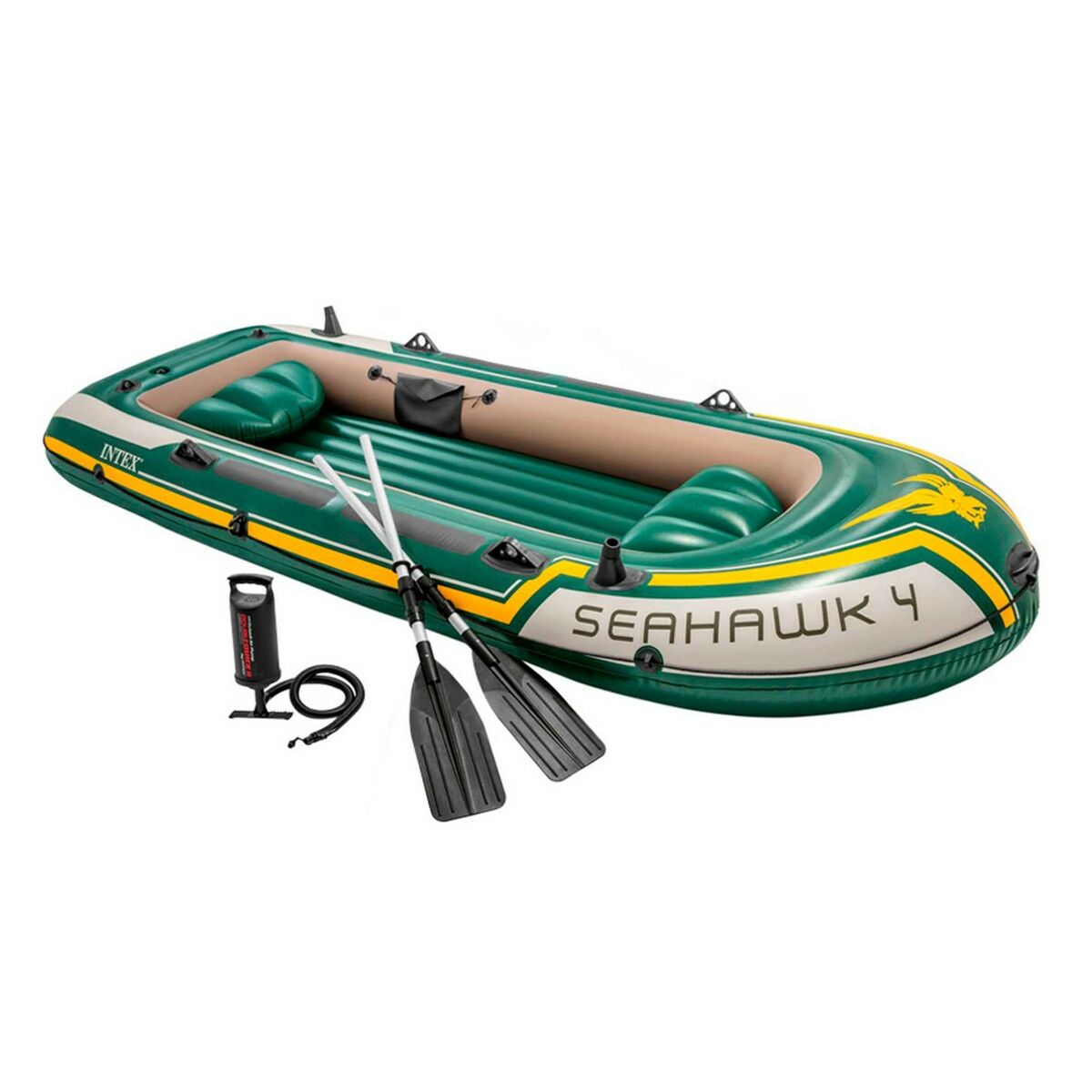Uppblåsbar båt Intex Seahawk 4 Grön 351 x 48 x 145 cm - 3
