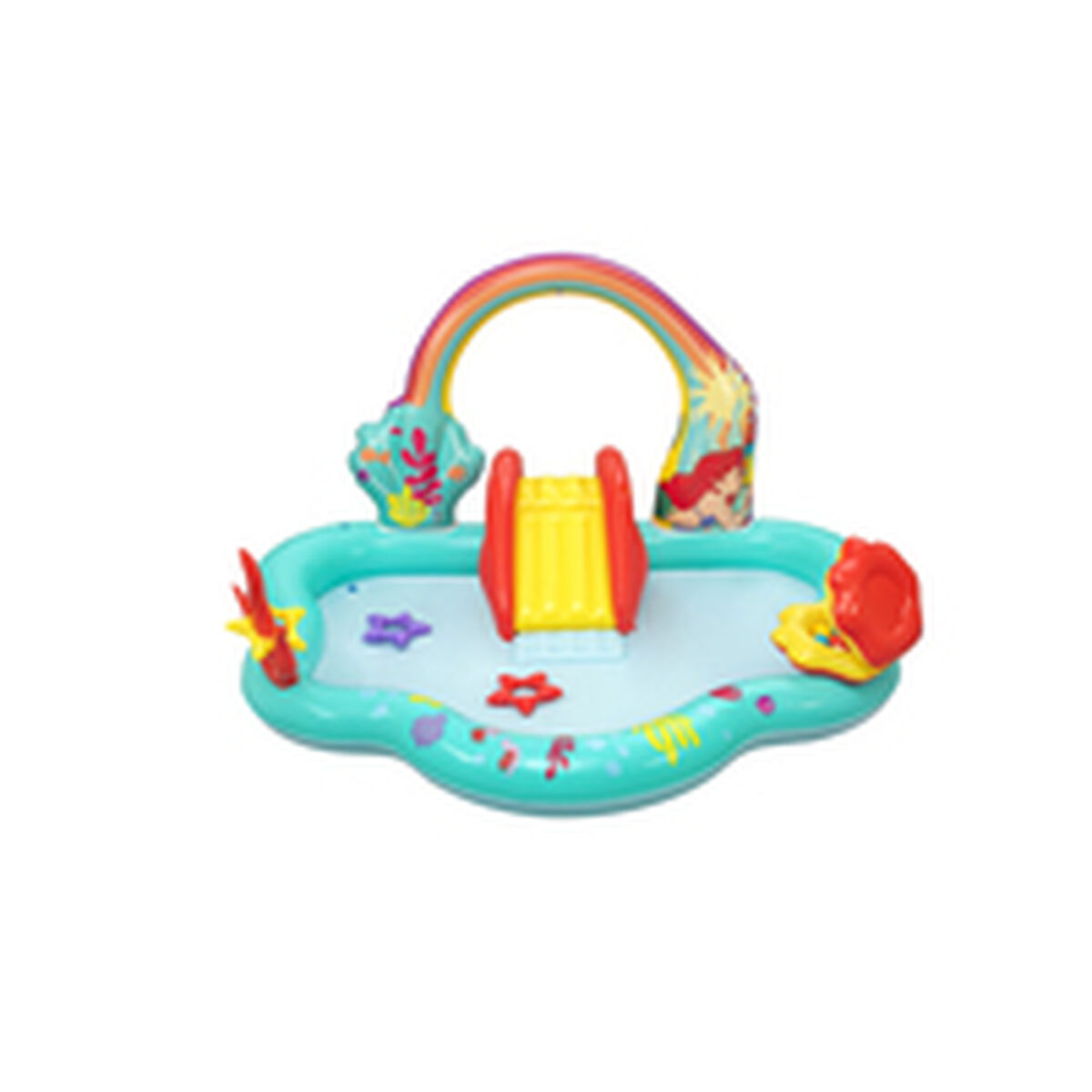 Bestway Uppblåsbar Pool Leksakspark Disney Sjöjungfrun 221x193x117cm +2 År Trädgård 91097 - 15
