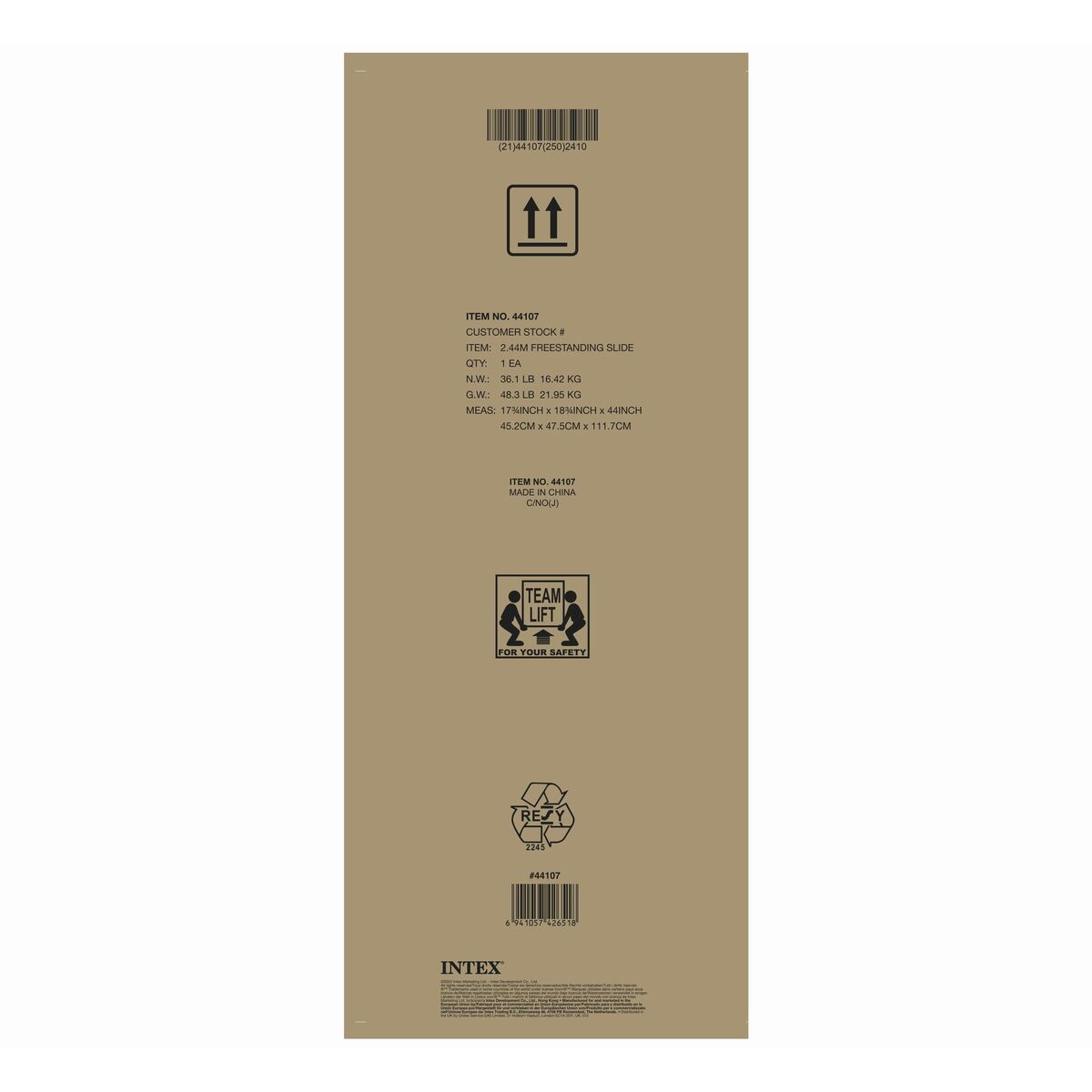 Poolrutschkana Intex 84 x 147 x 251 cm - 7