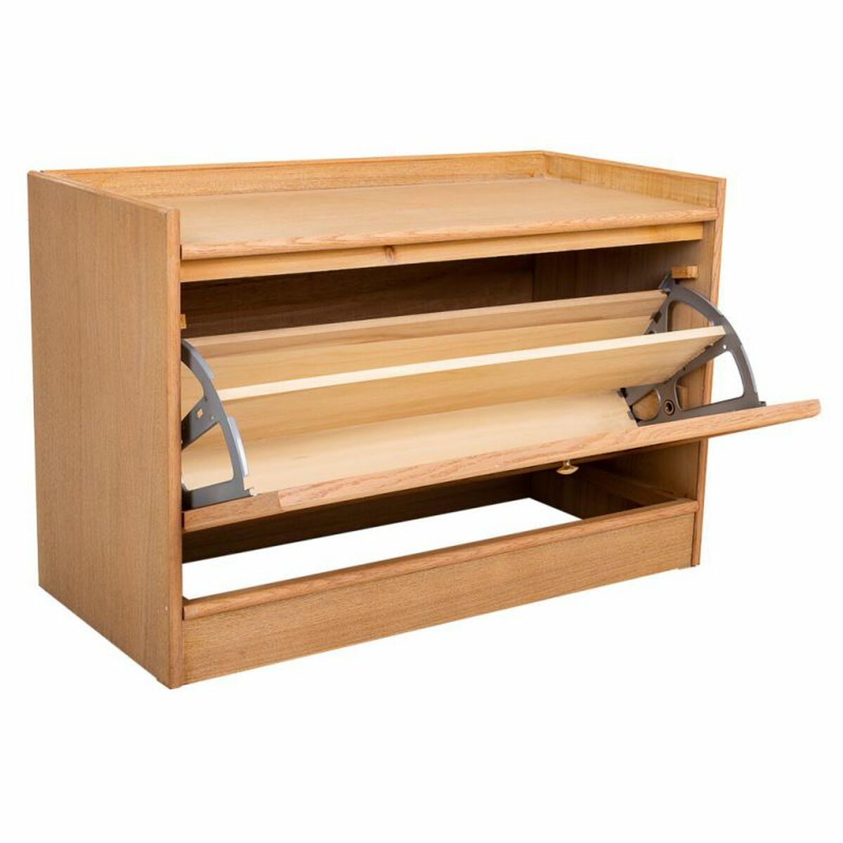 Sittpall Alexandra House Living Naturell Trä MDF 38 x 53 x 80 cm Skoställ - 5