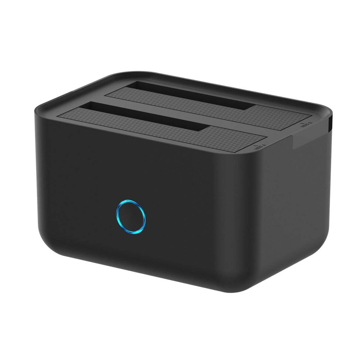 Dual Dockstation Aisens ASDS-D01B Svart - 5