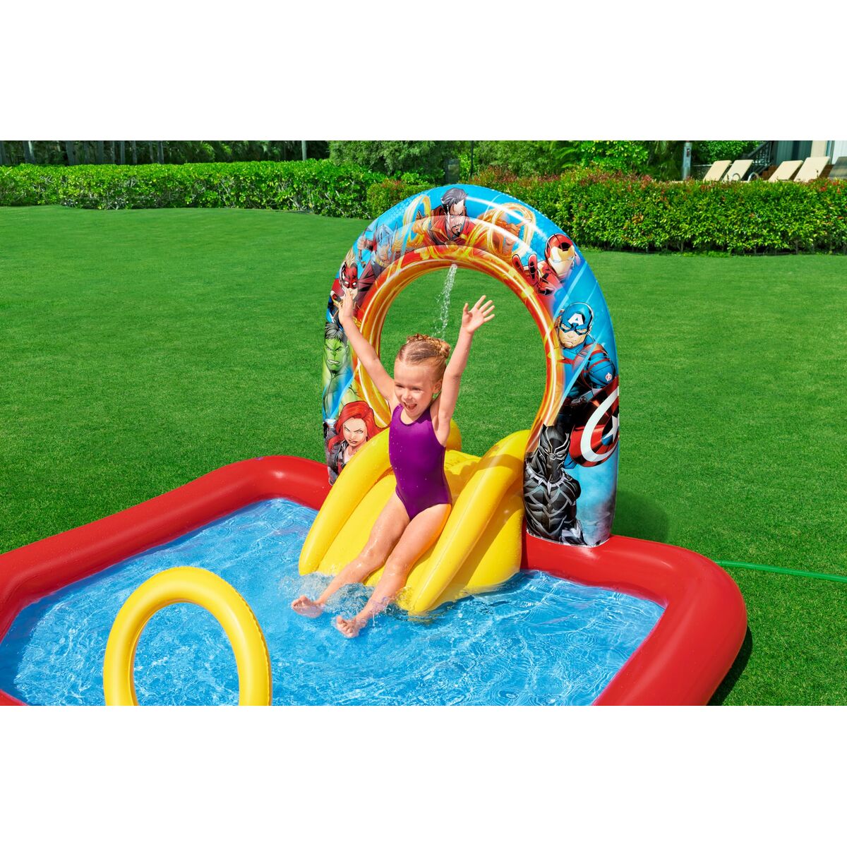 Bestway Inflatable Pool Leksakspark Avengers 211x198x125 cm +2 År Trädgård 98800 - 2