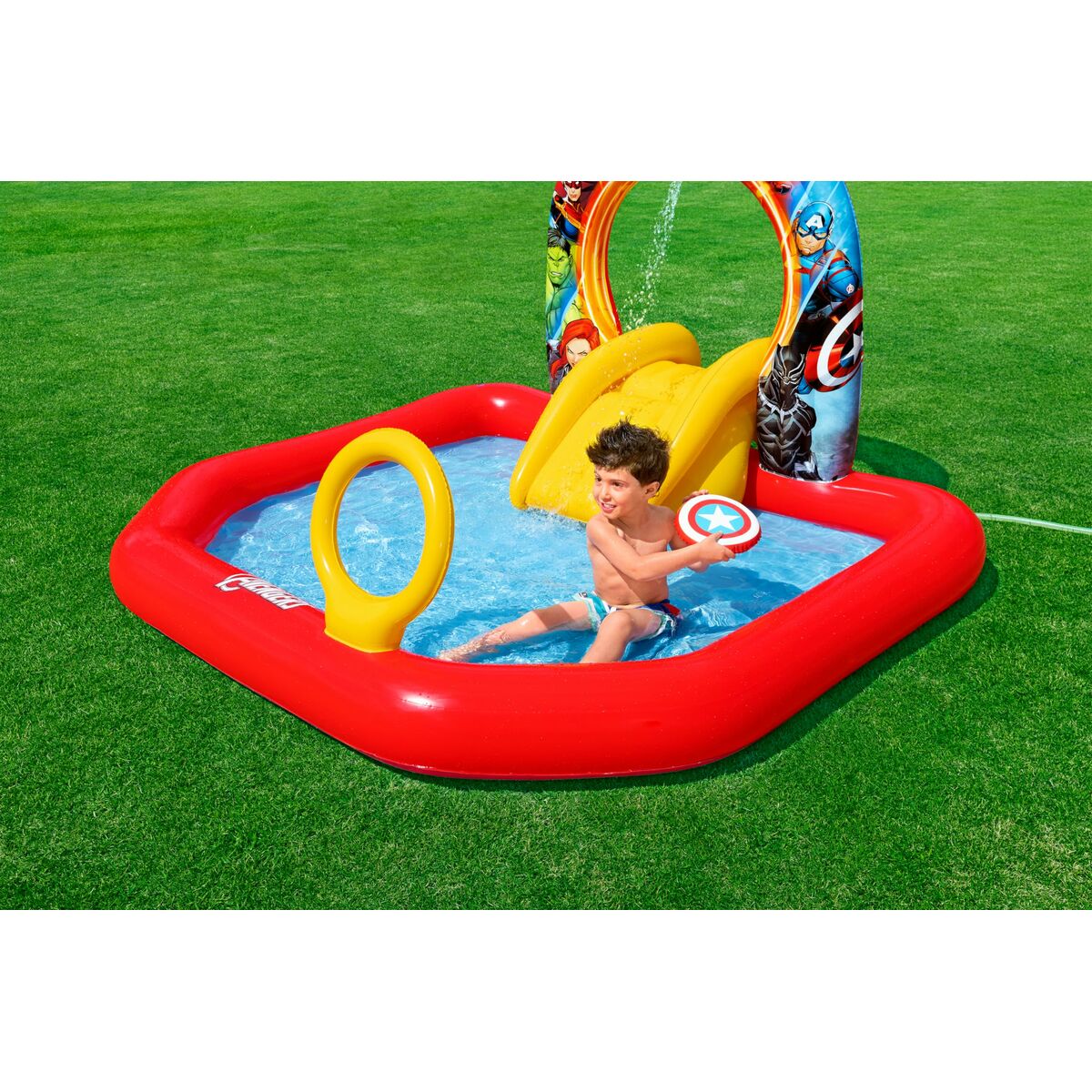 Bestway Inflatable Pool Leksakspark Avengers 211x198x125 cm +2 År Trädgård 98800 - 6