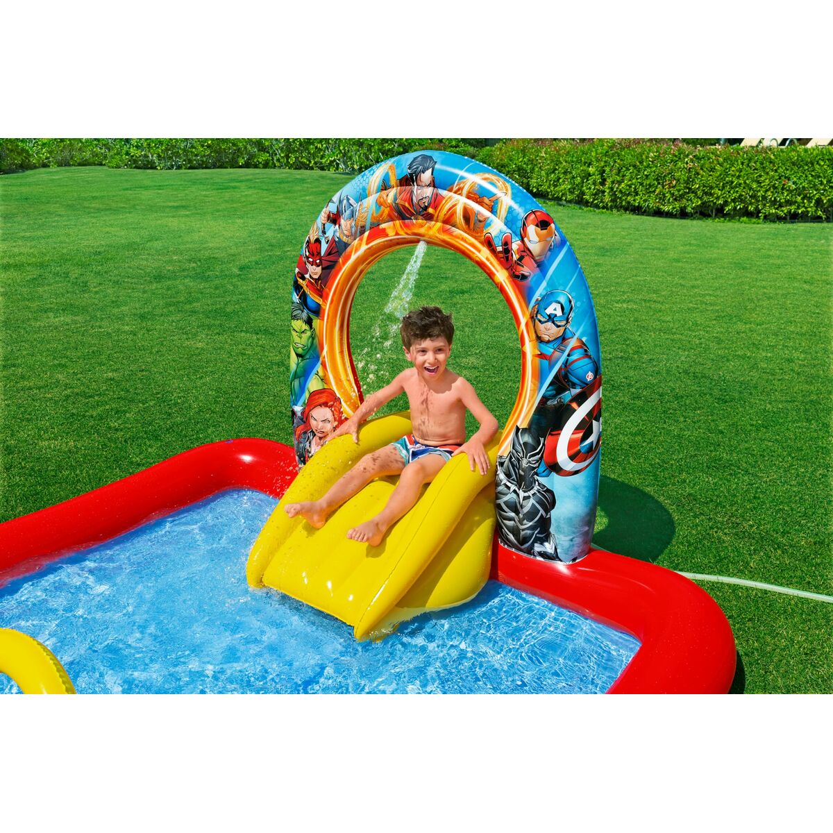 Bestway Inflatable Pool Leksakspark Avengers 211x198x125 cm +2 År Trädgård 98800 - 4