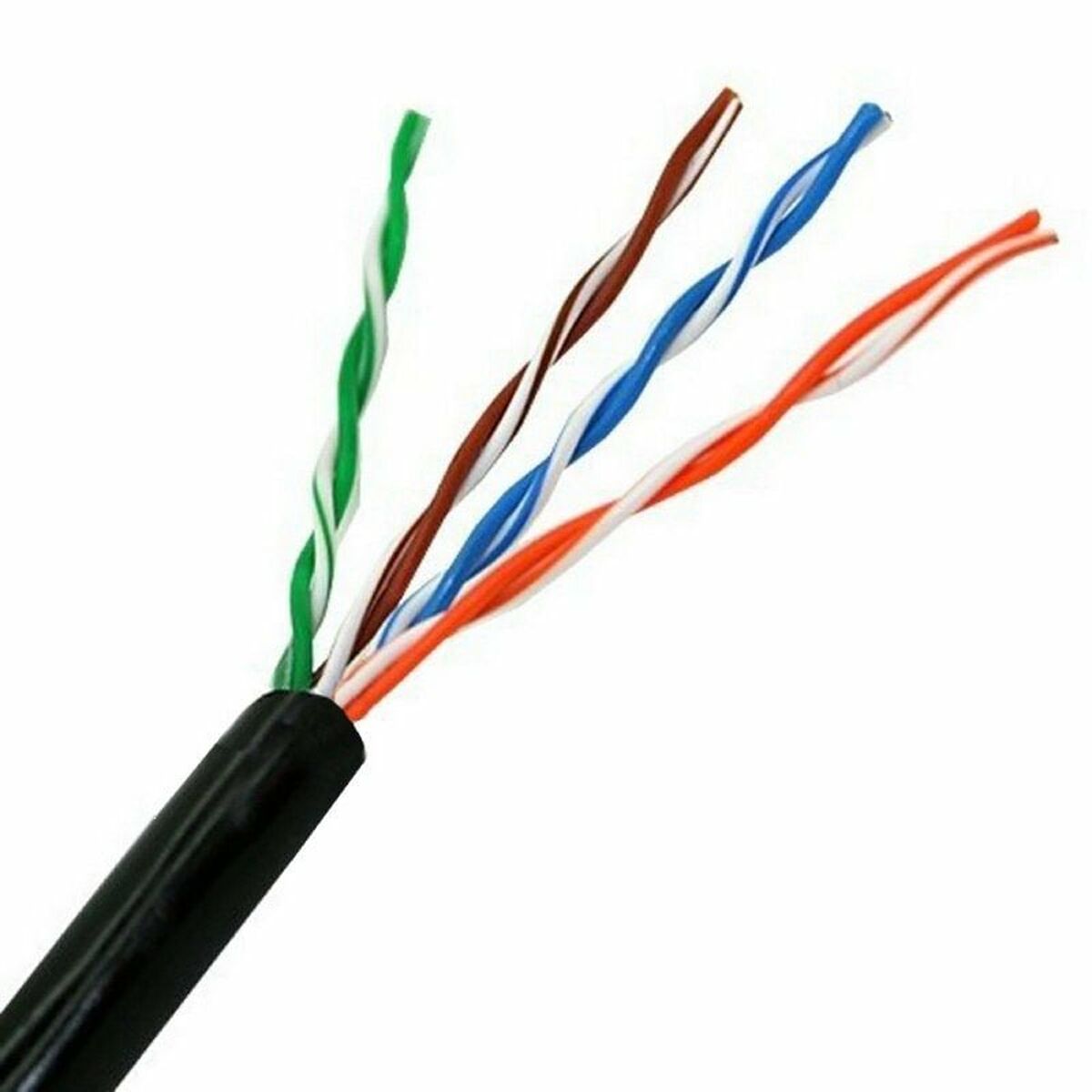 Nätkabel UTP Styv Kategori 6 Aisens A133-0212 Svart 100 m