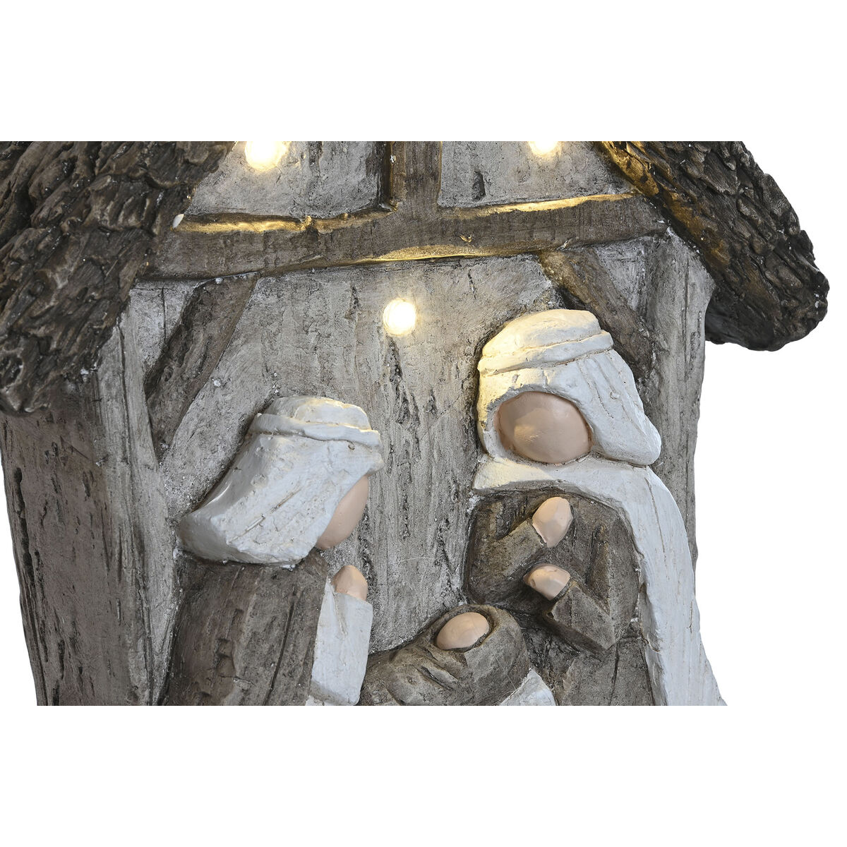 Julkrubba-set Home ESPRIT Grön Grå Magnesium 27,5 x 10,5 x 34,5 cm (2 antal) - 2