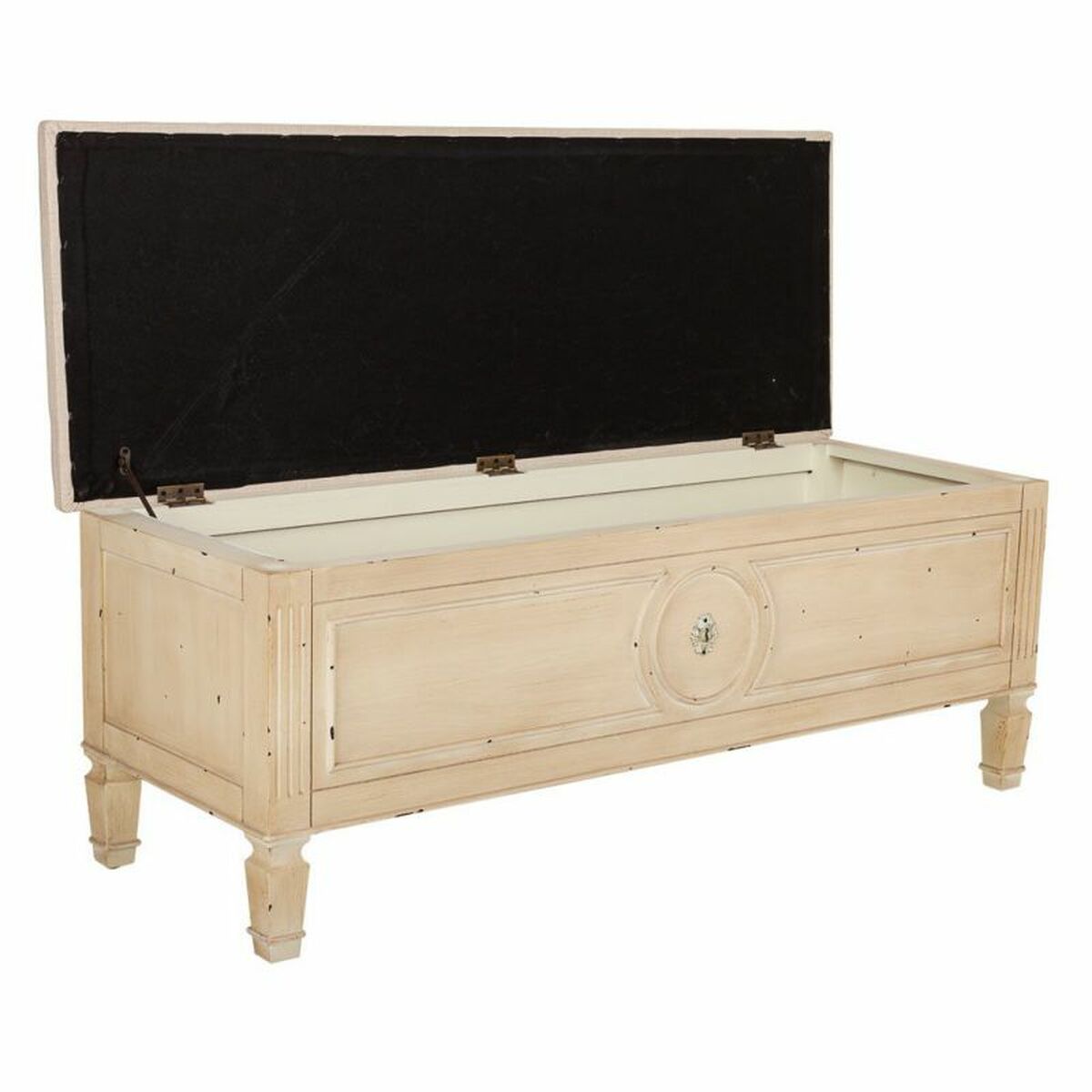 Sittpall Alexandra House Living Beige Badsvamp Granträ 43 x 48 x 120 cm - 3