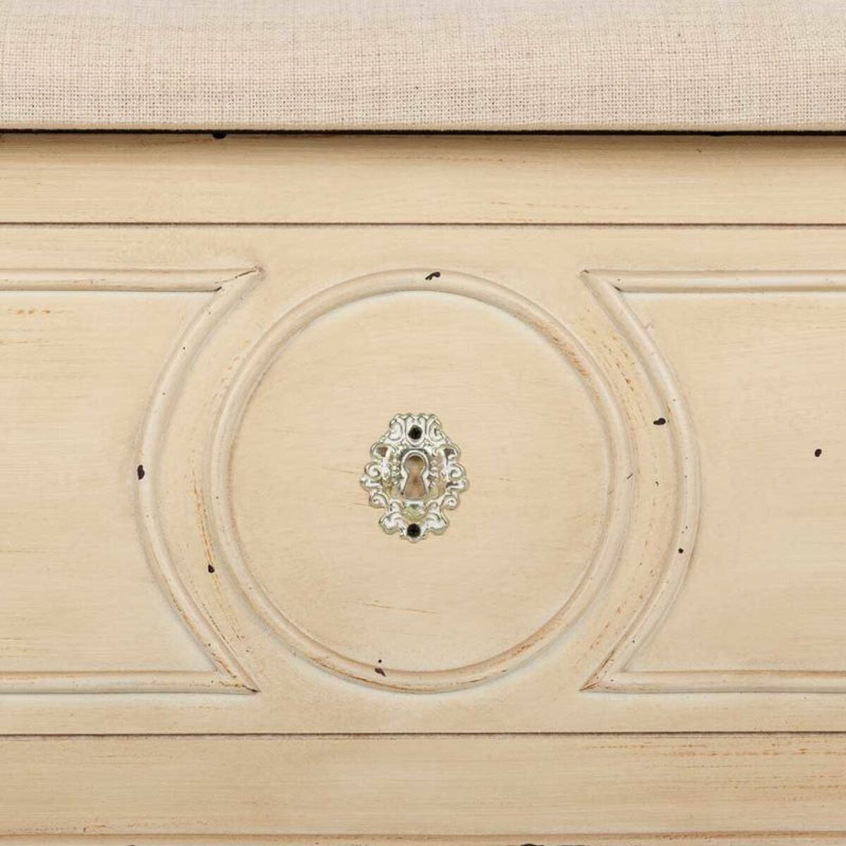 Sittpall Alexandra House Living Beige Badsvamp Granträ 43 x 48 x 120 cm - 7