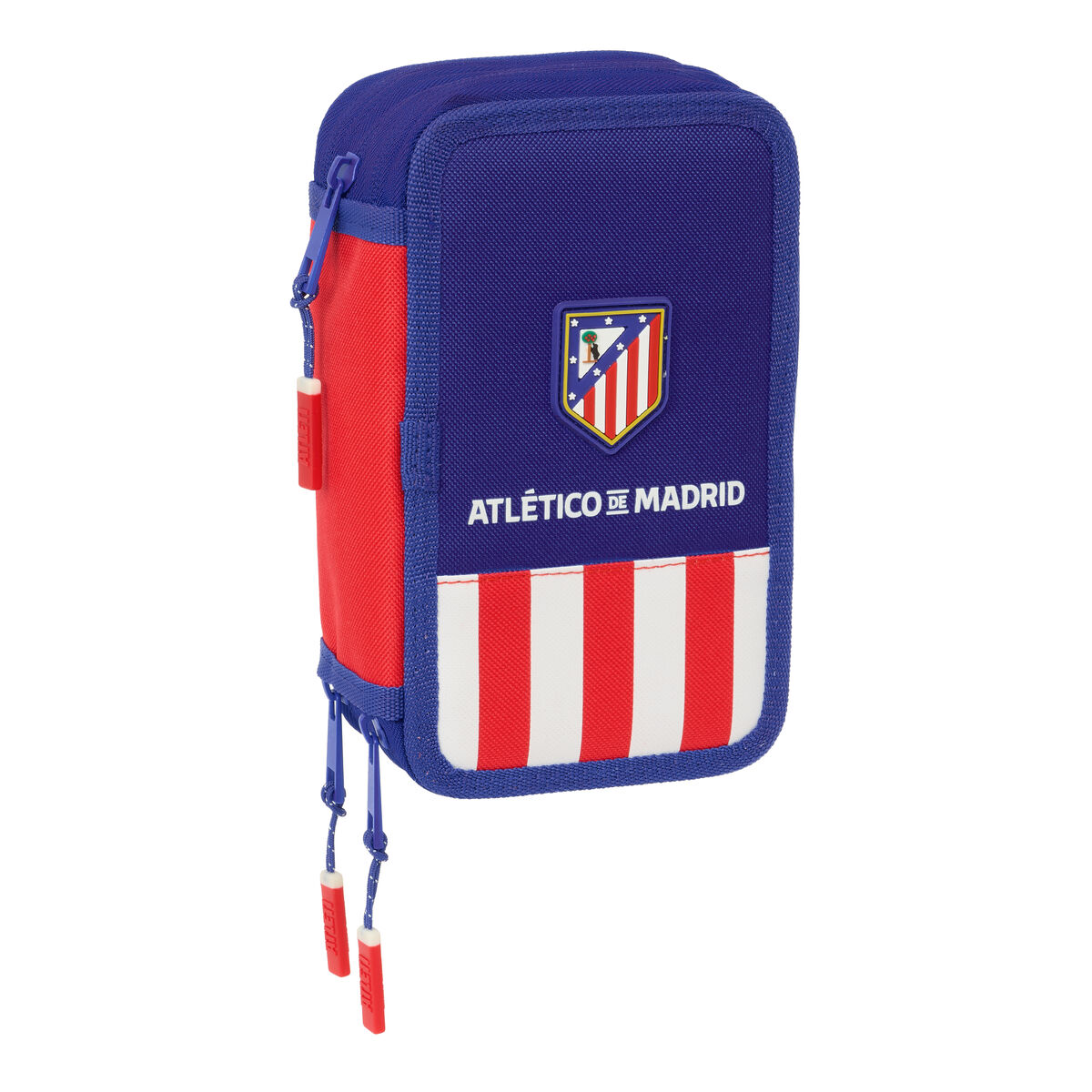 Trippel pennfodral Atlético Madrid Blå Vit Röd 12,5 x 19,5 x 5,5 cm 37 Delar