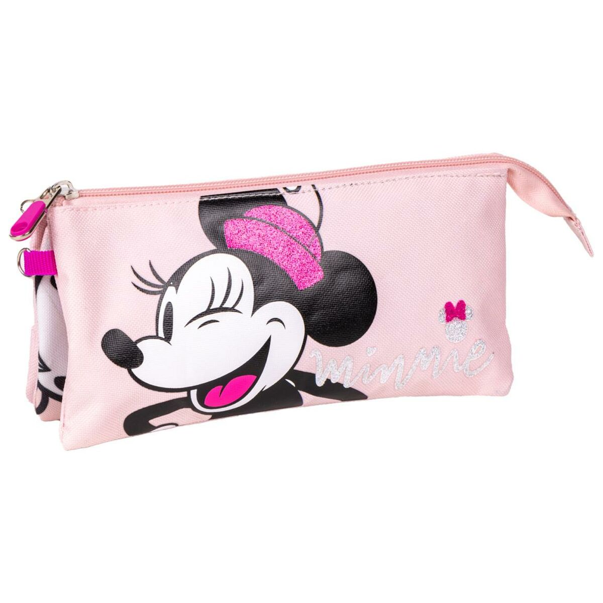 Tredubbel Carry-all Minnie Mouse 22,5 x 2 x 11,5 cm Rosa - 6