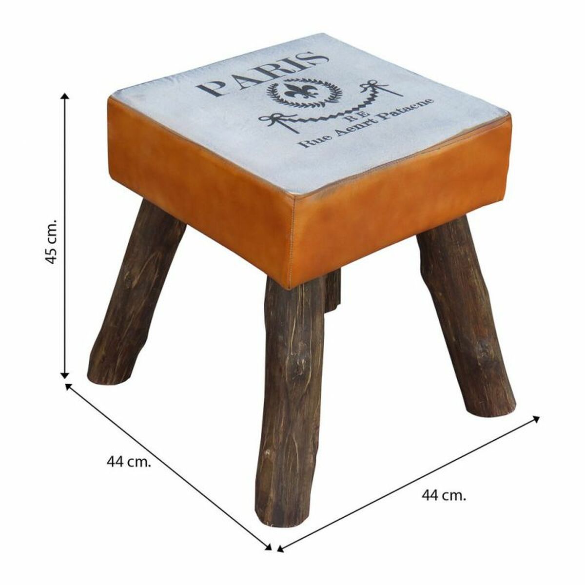 Sittpall Alexandra House Living Mangoträ 44 x 45 x 44 cm - 7