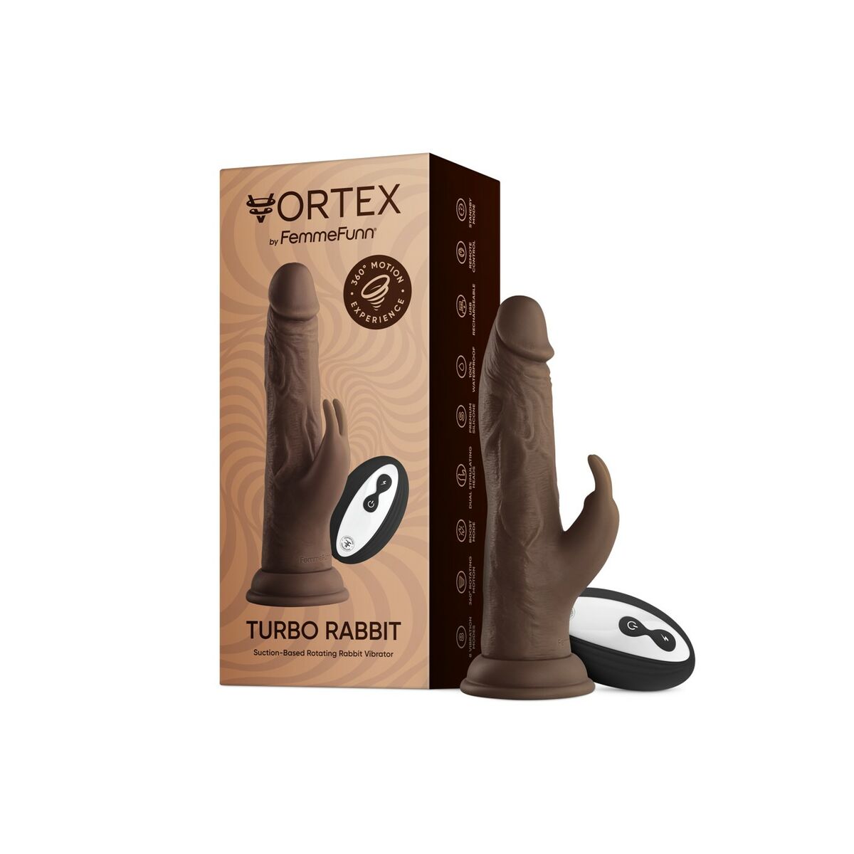 Realistisk dildo FemmeFunn Brun - 3