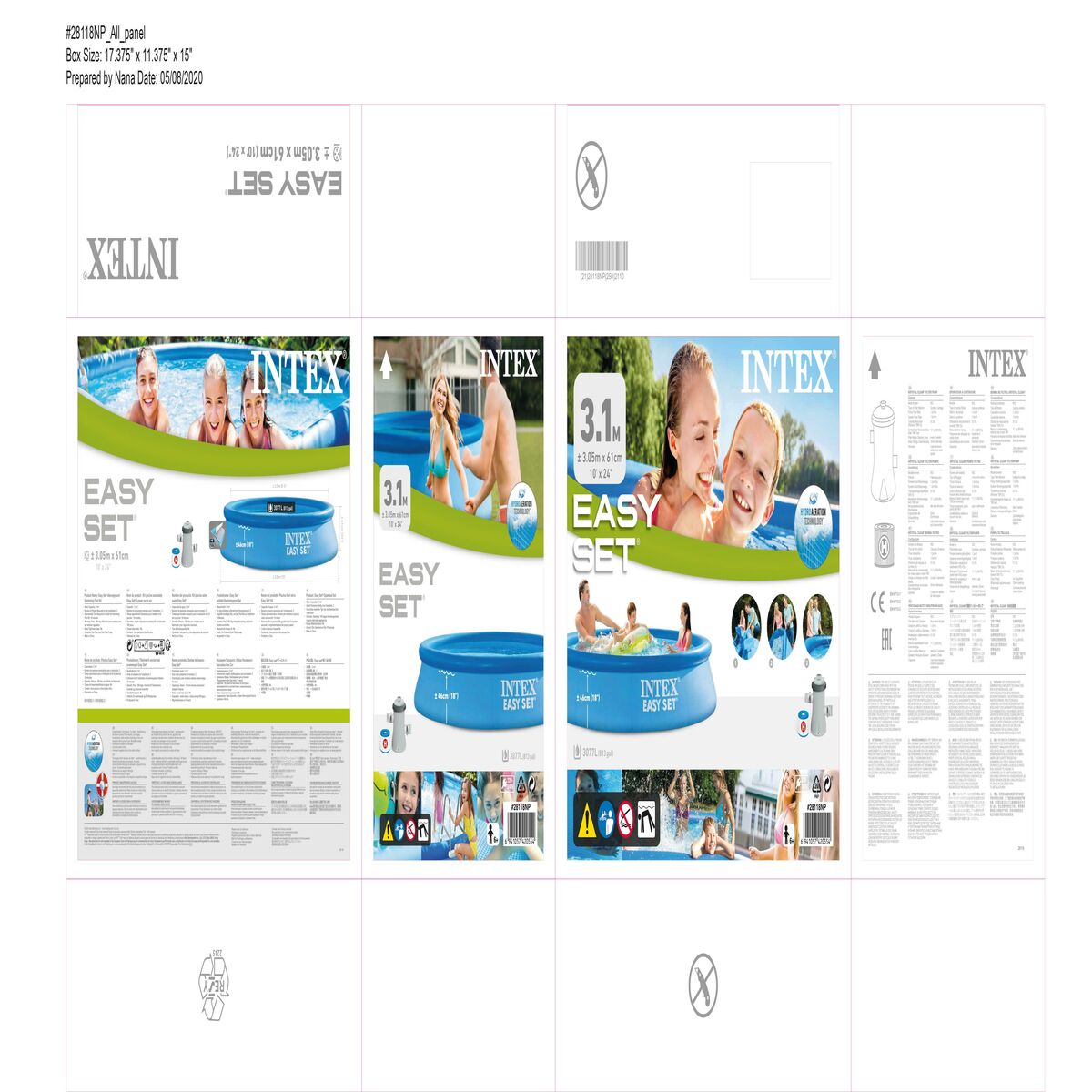 Upplåsbar bassäng Intex Easy Set 3077 l Rund Reningsverk för simbassäng (305 x 61 cm) - 5