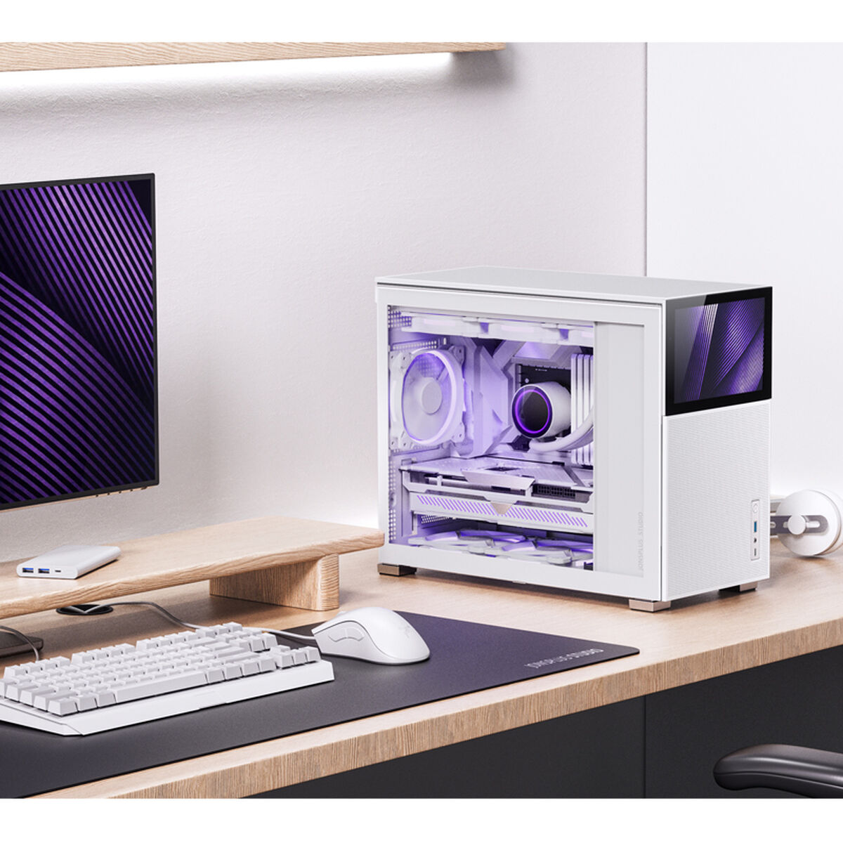 ATX Semitorn Jonsbo D31 MESH WHITE SC Vit LCD-skärm - 4