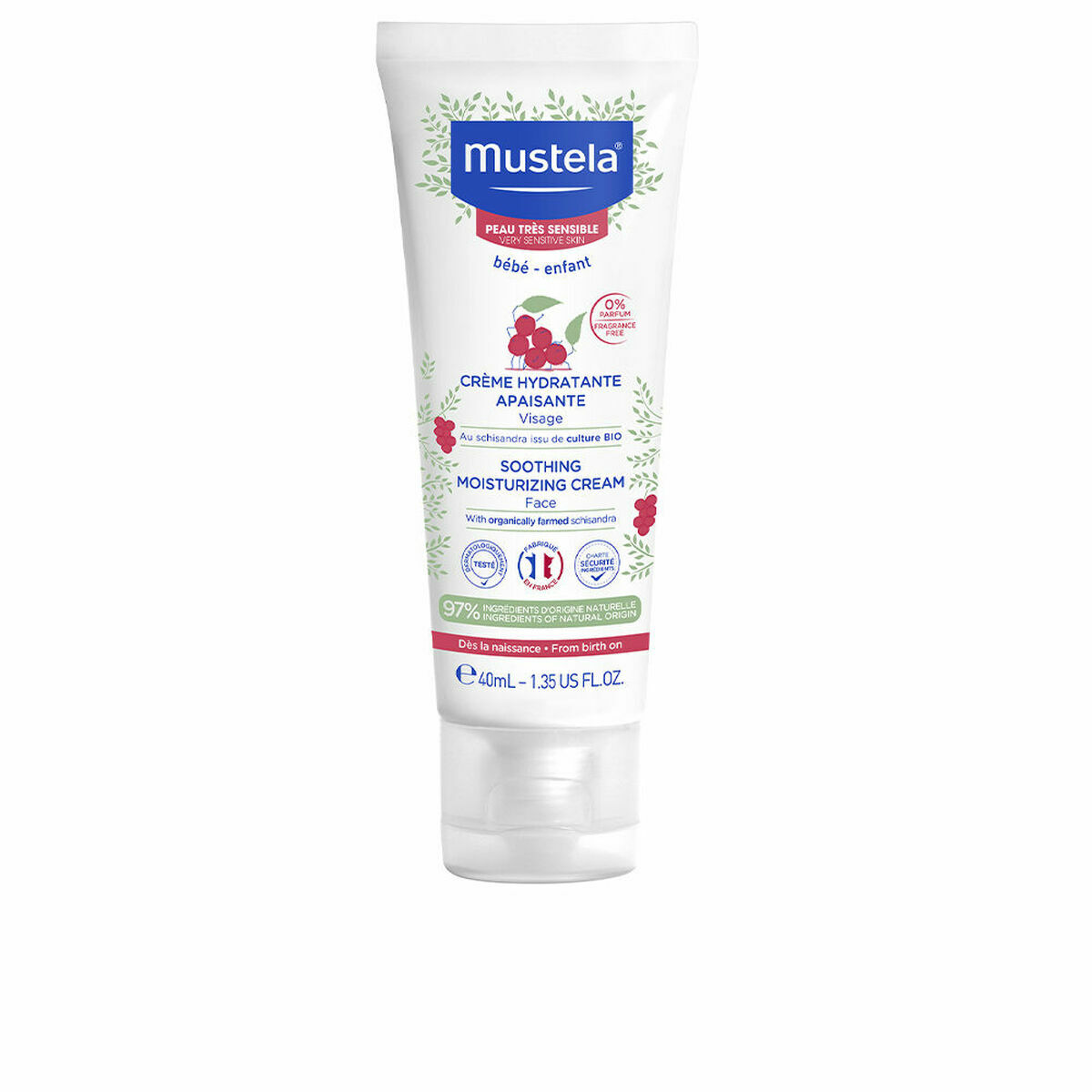 Fuktgivande ansiktskräm för bebisar Mustela 40 ml
