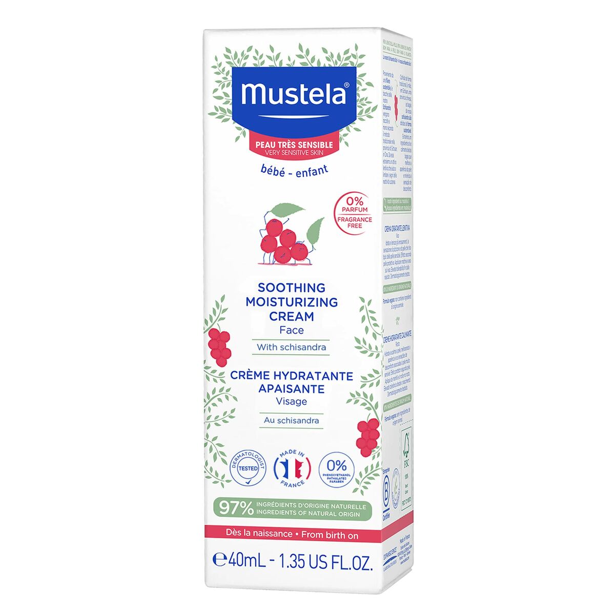 Fuktgivande ansiktskräm för bebisar Mustela 40 ml - 2