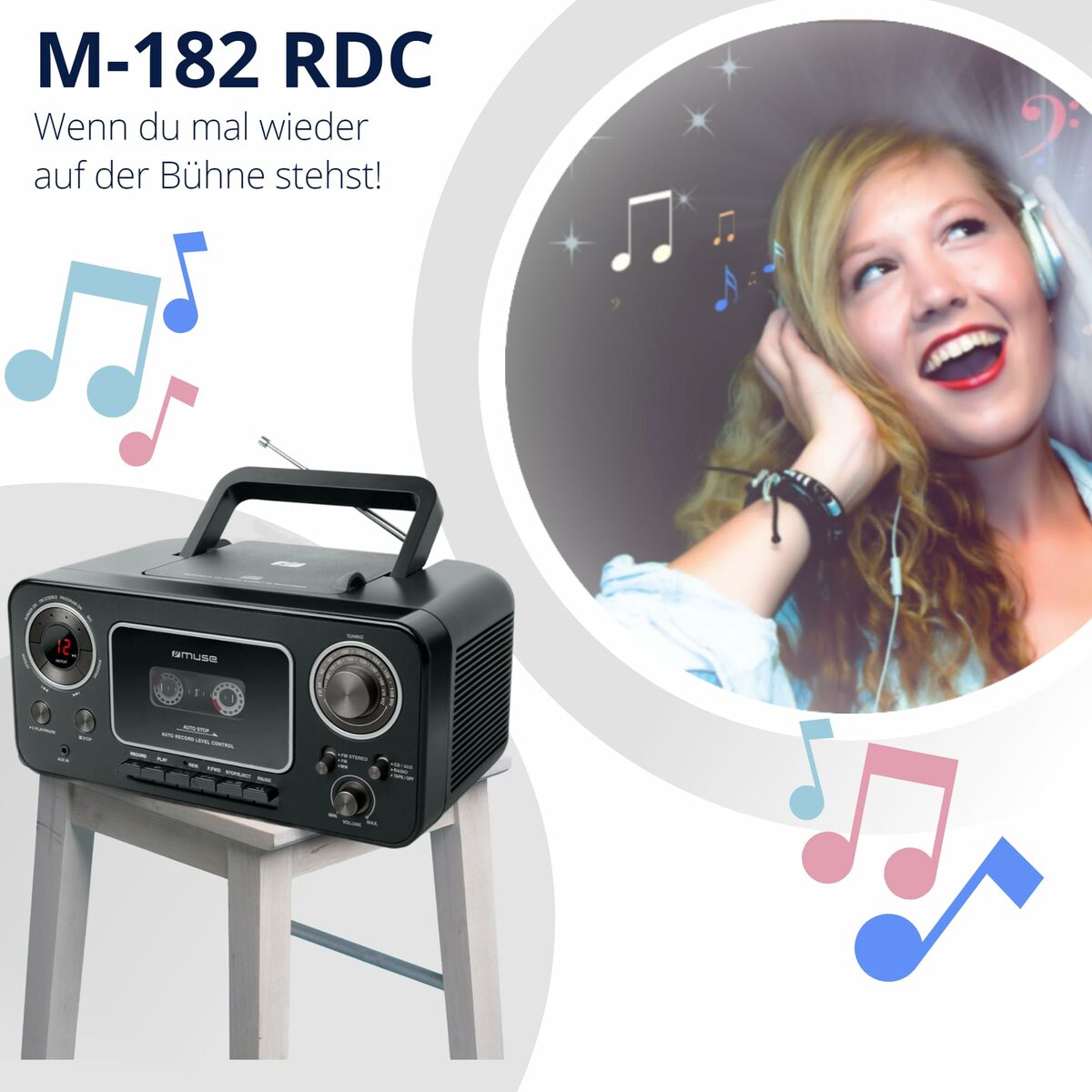 Kassettradio Muse M-182RDC - 3