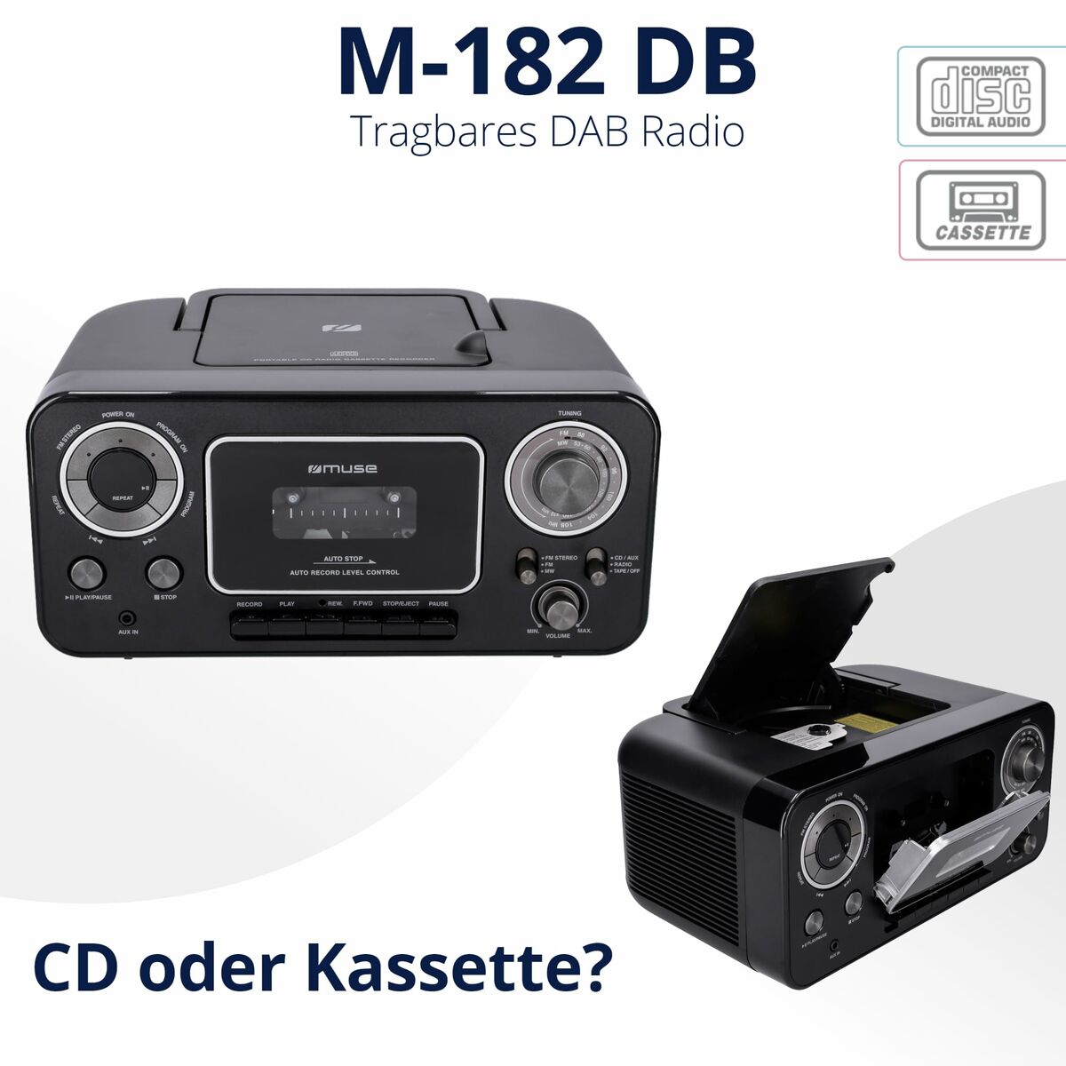 Kassettradio Muse M-182RDC - 2