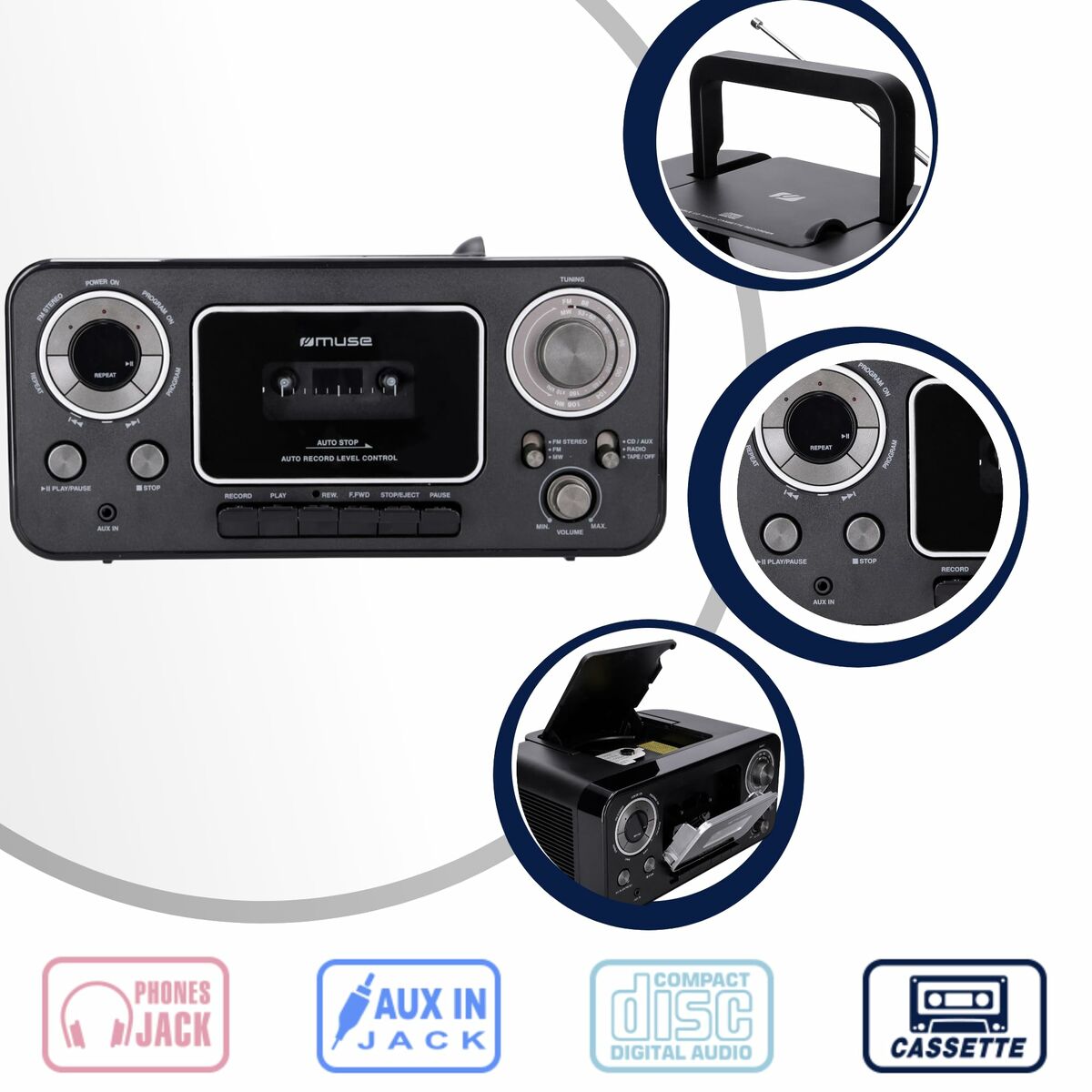 Kassettradio Muse M-182RDC - 4