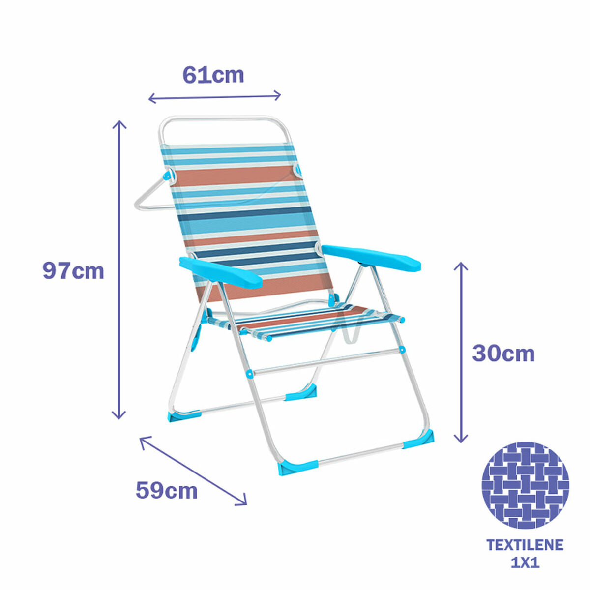 Hopfällbar Stol Marbueno Multicolour 61 x 97 x 56 cm - 2