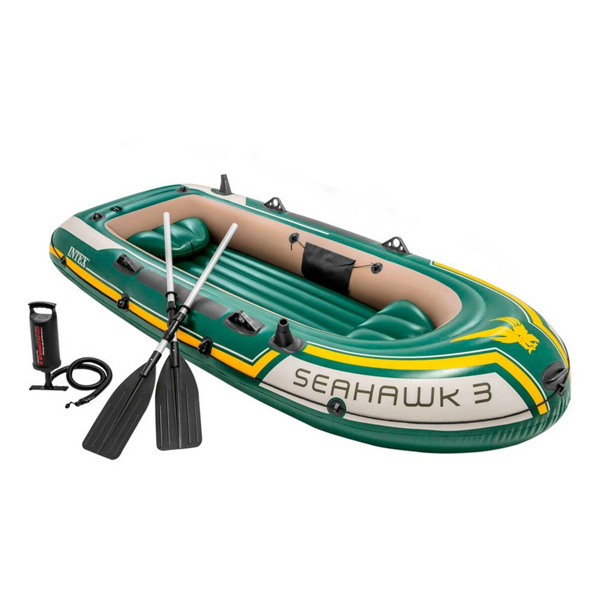 Uppblåsbar båt Intex Seahawk 3 Grön 295 x 43 x 137 cm - 7