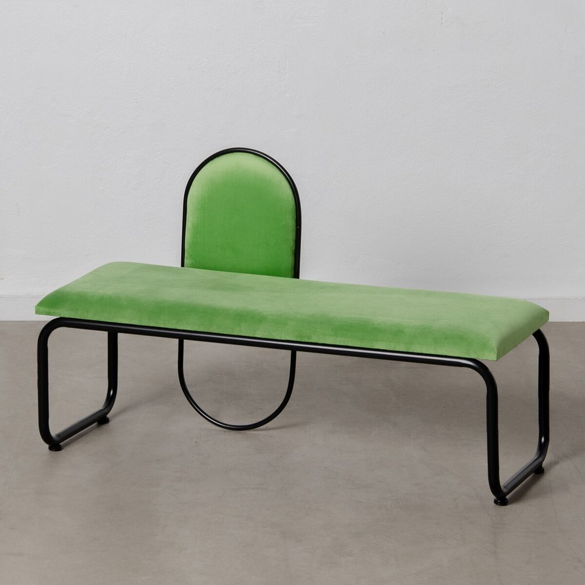 Sittpall 110 x 40 x 68 cm Syntetmaterial Metall Grön