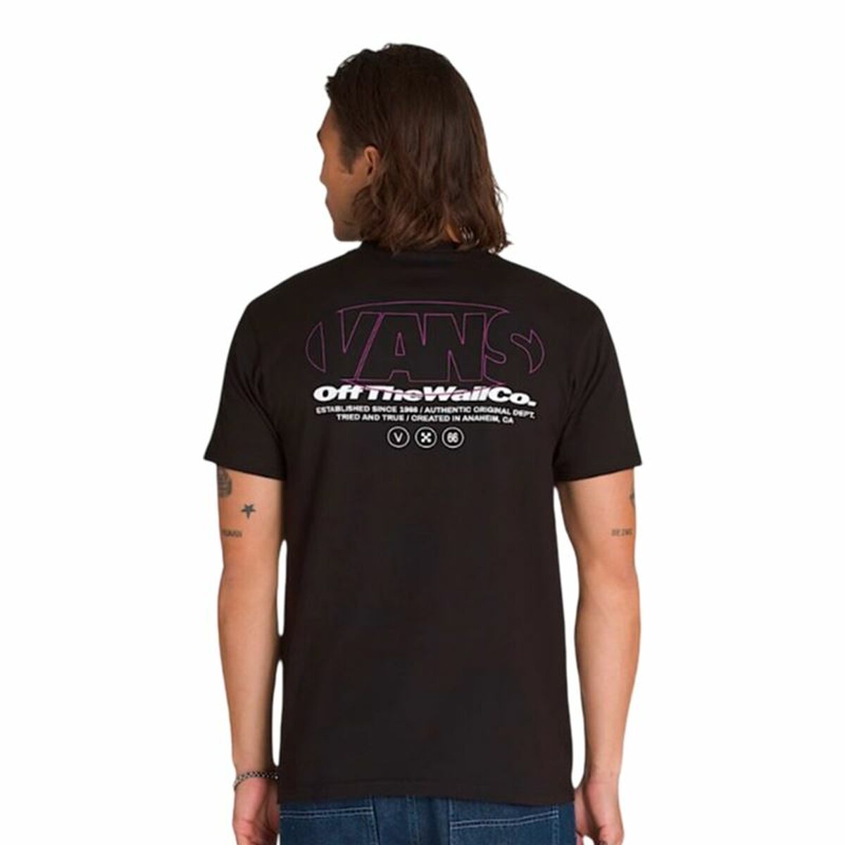 T-shirt med kortärm Herr Vans Svart - 2