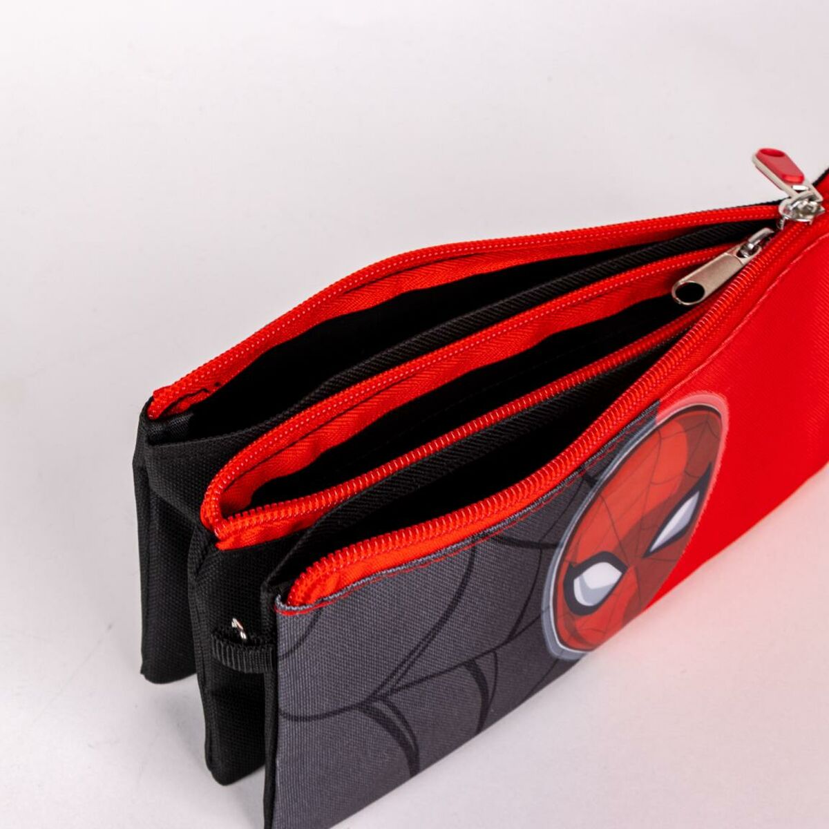 Tredubbel Carry-all Spider-Man Röd Svart 22,5 x 2 x 11,5 cm - 2