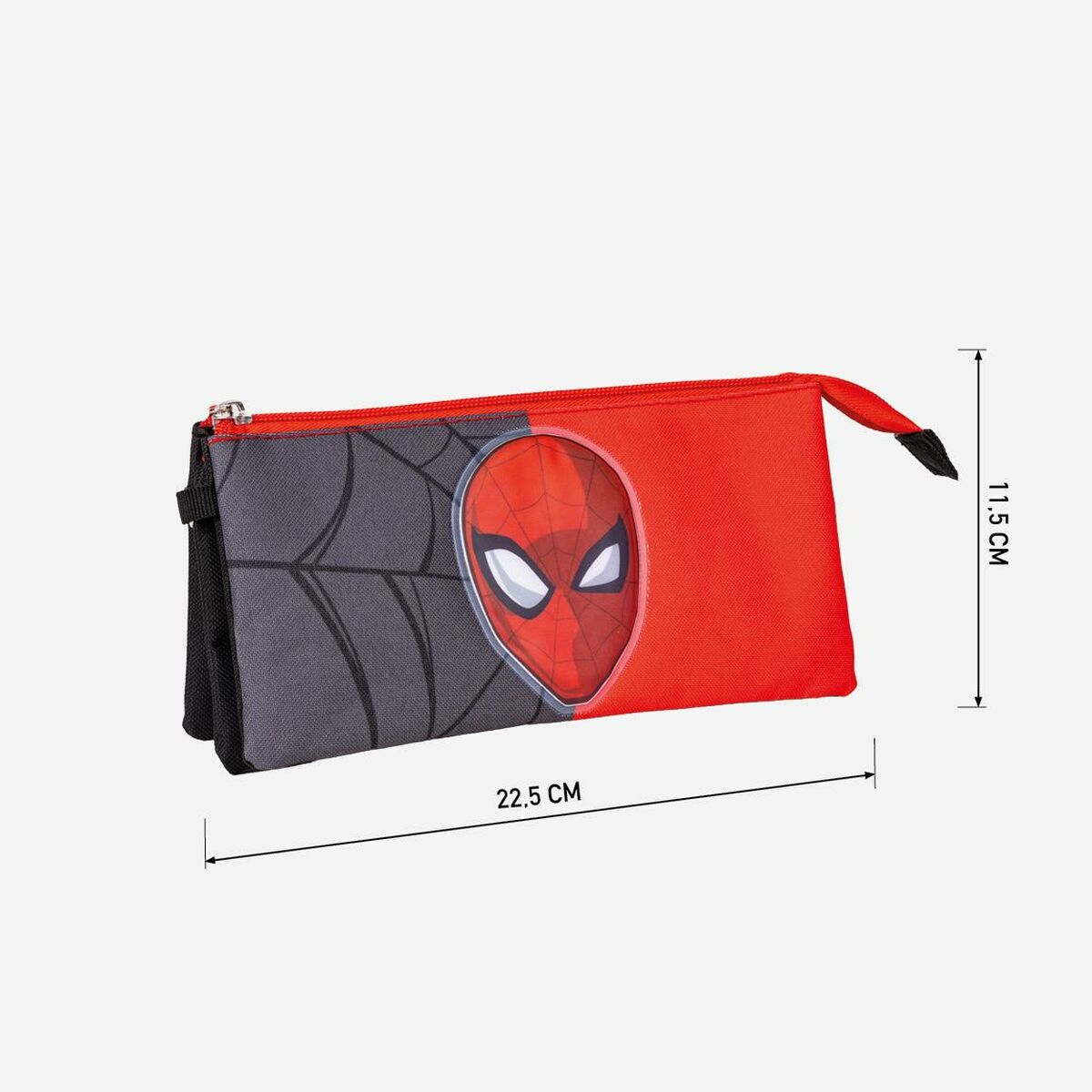 Tredubbel Carry-all Spider-Man Röd Svart 22,5 x 2 x 11,5 cm - 7