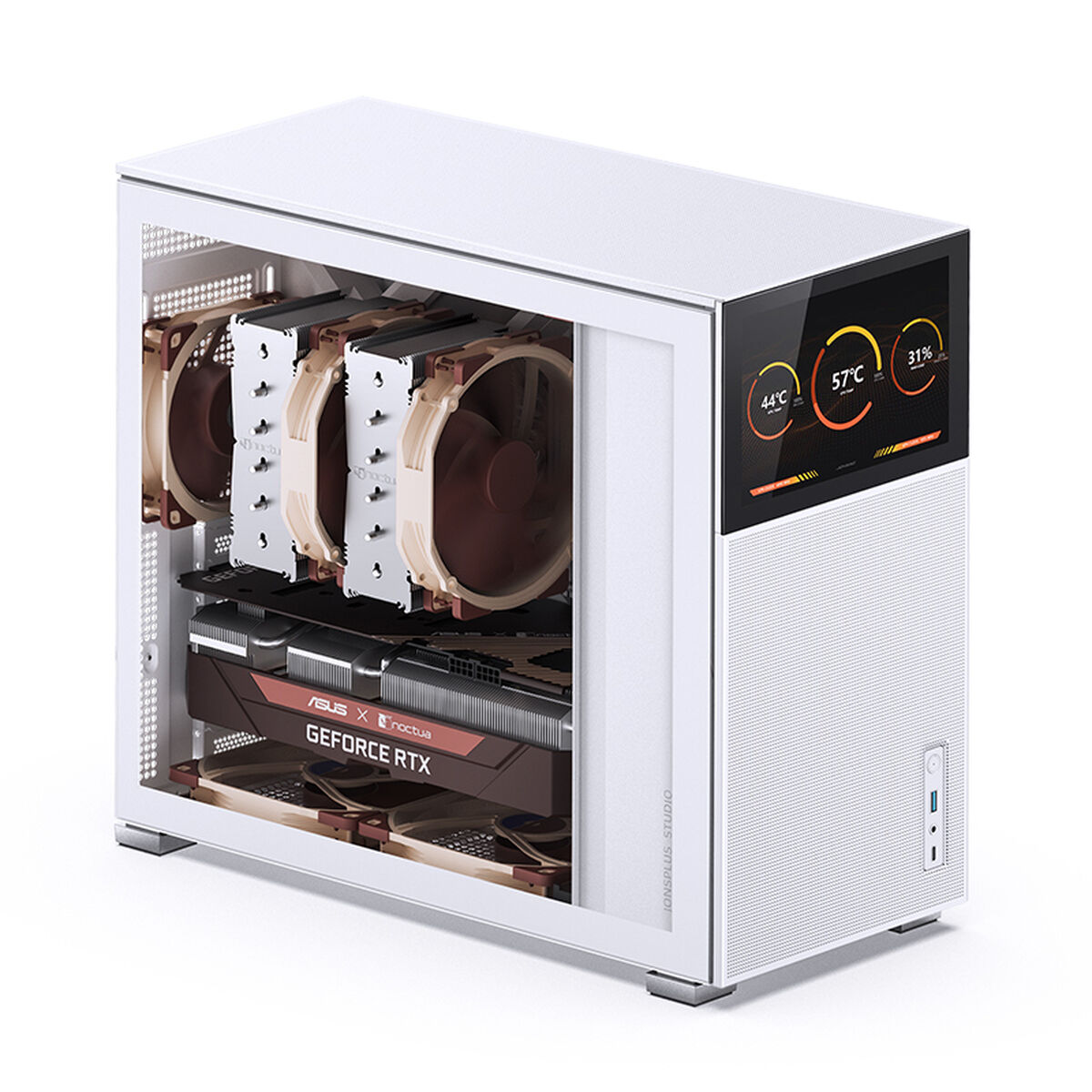 ATX Semitorn Jonsbo D41 MESH WHITE SC Vit LCD-skärm - 4
