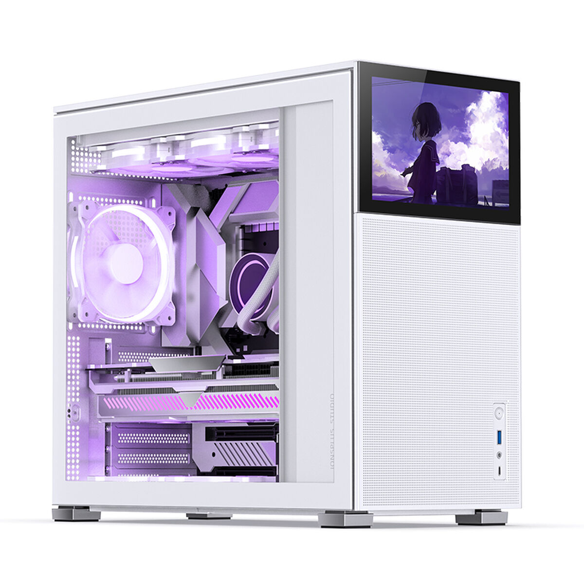ATX Semitorn Jonsbo D41 MESH WHITE SC Vit LCD-skärm - 2