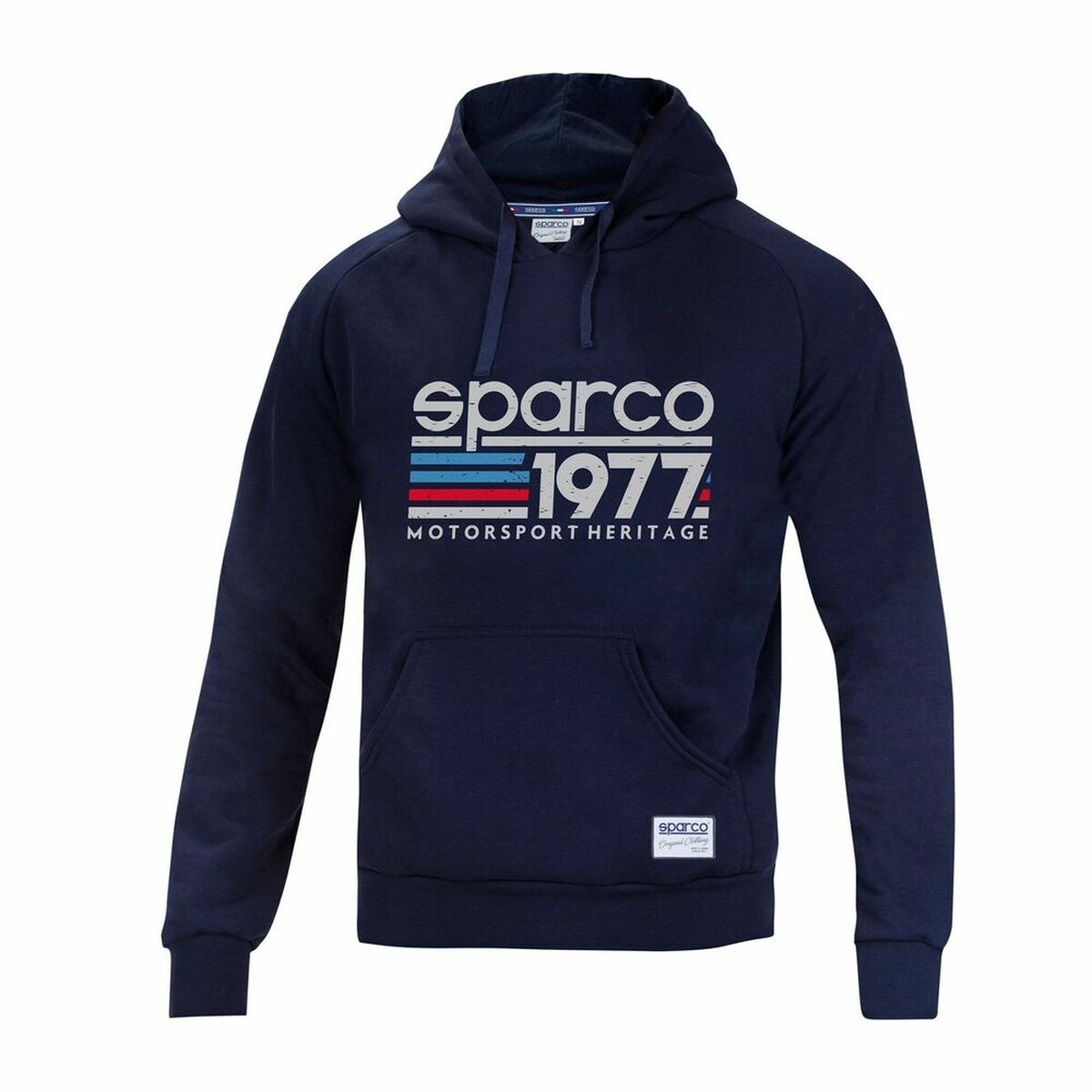 Tröja med huva Herr Sparco 1977 Mörkblå - 3