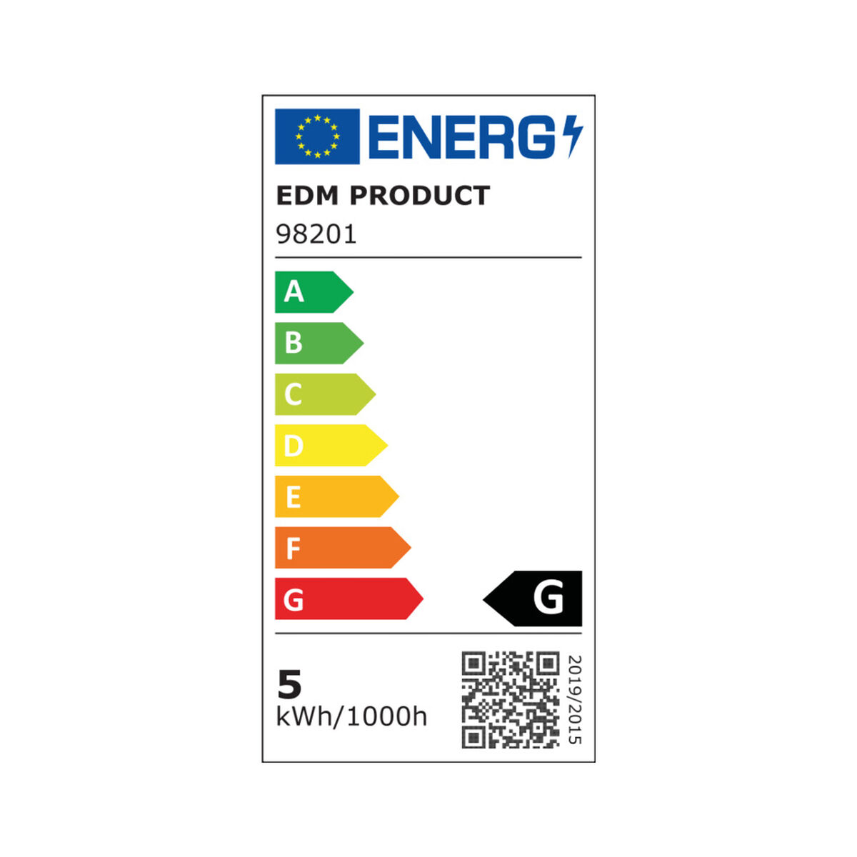 Förpackning med 3 LED-lampor EDM 98201 G 35 W 5 W 50 W E27 3200 Lm Ø 4,5 x 8 cm (3200 K) - 5