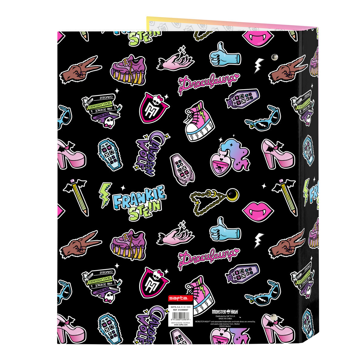 Ringpärm Monster High Creep Svart A4 26.5 x 33 x 4 cm - 2