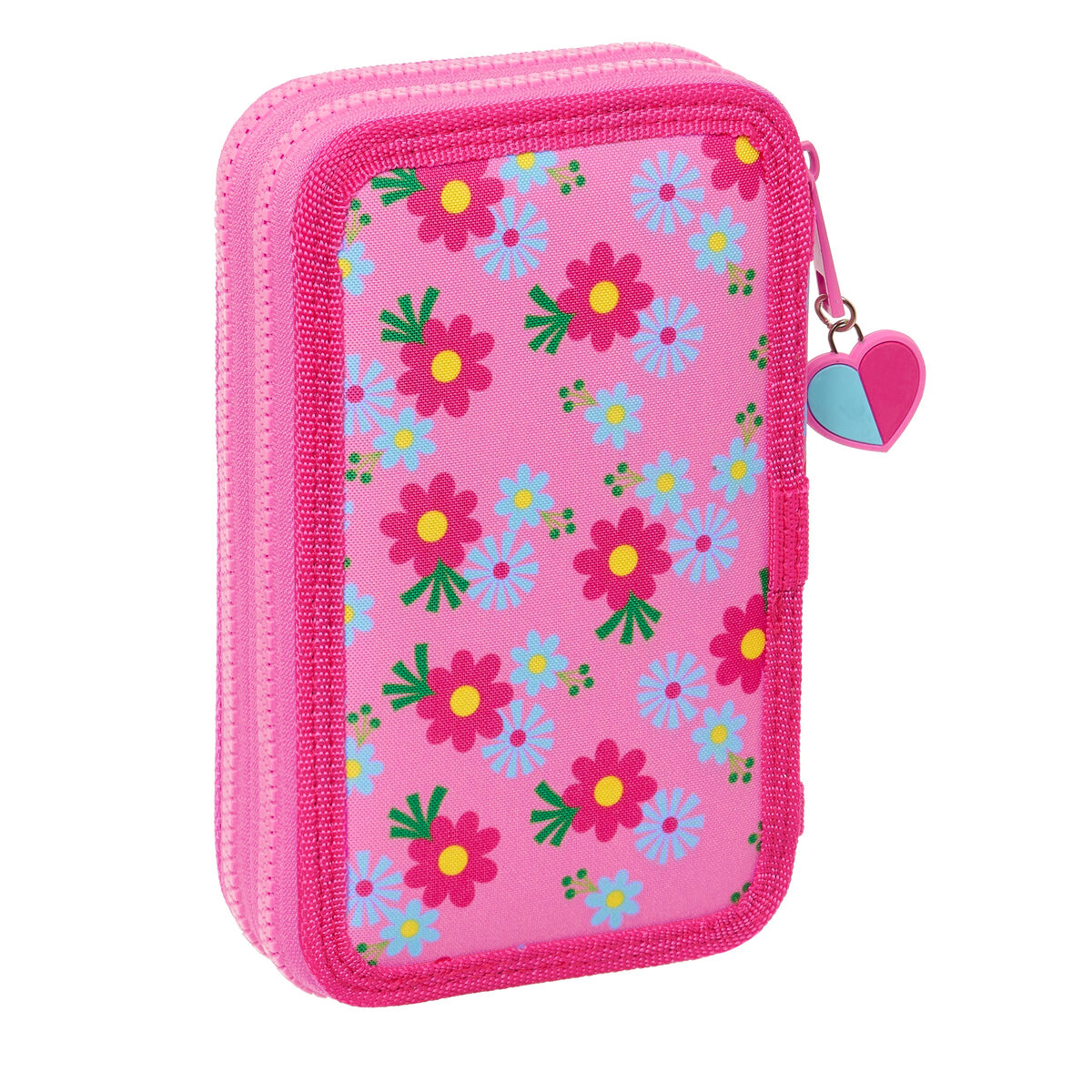 Dubbelt pennfodral Trolls Rosa 12.5 x 19.5 x 4 cm (28 Delar) - 5