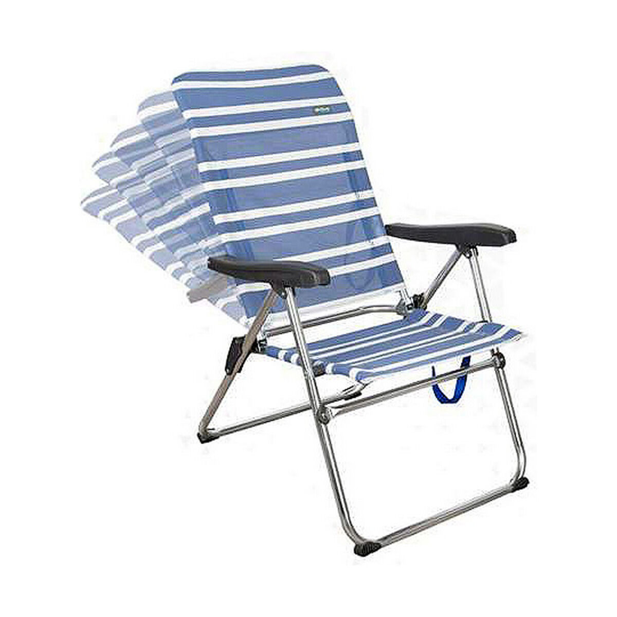 Strandstol Color Baby 61 x 63 x  93 cm Vit Marinblå - 4