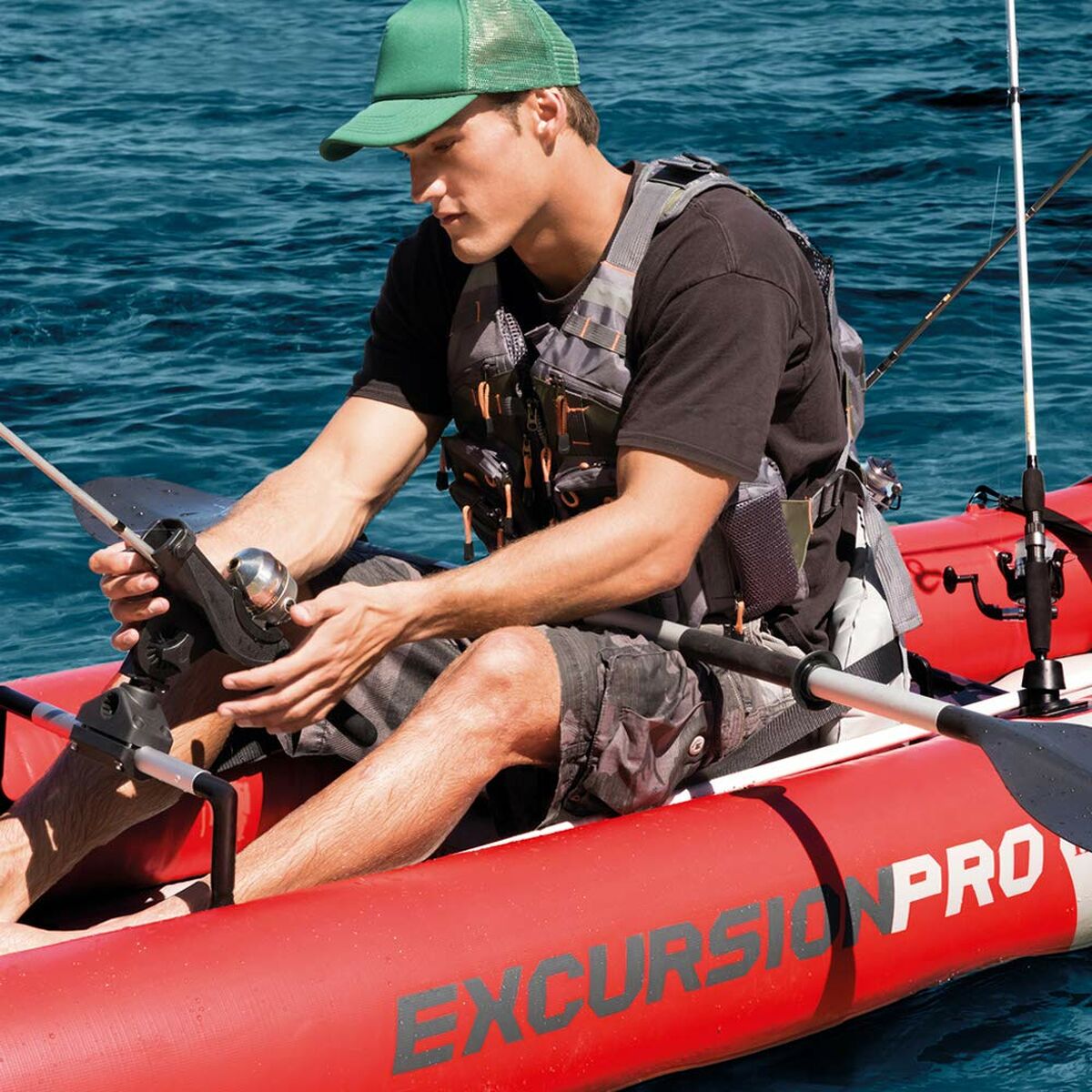 Uppblåsbar kanot Intex Excursion Pro Upplåsbar 94 x 46 x 384 cm - 5