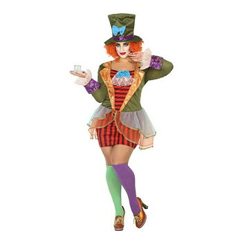 Maskeraddräkt vuxna 115413 Multicolour (2 pcs) Galen kvinnlig hattmakare