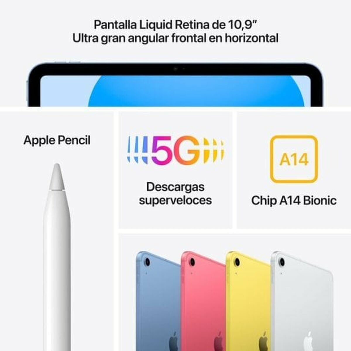 Läsplatta Apple MCMN4TY/A 10,9" 256 GB Silvrig - 5