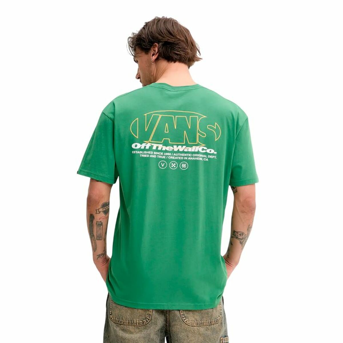 T-shirt med kortärm Herr Vans Grön - 2