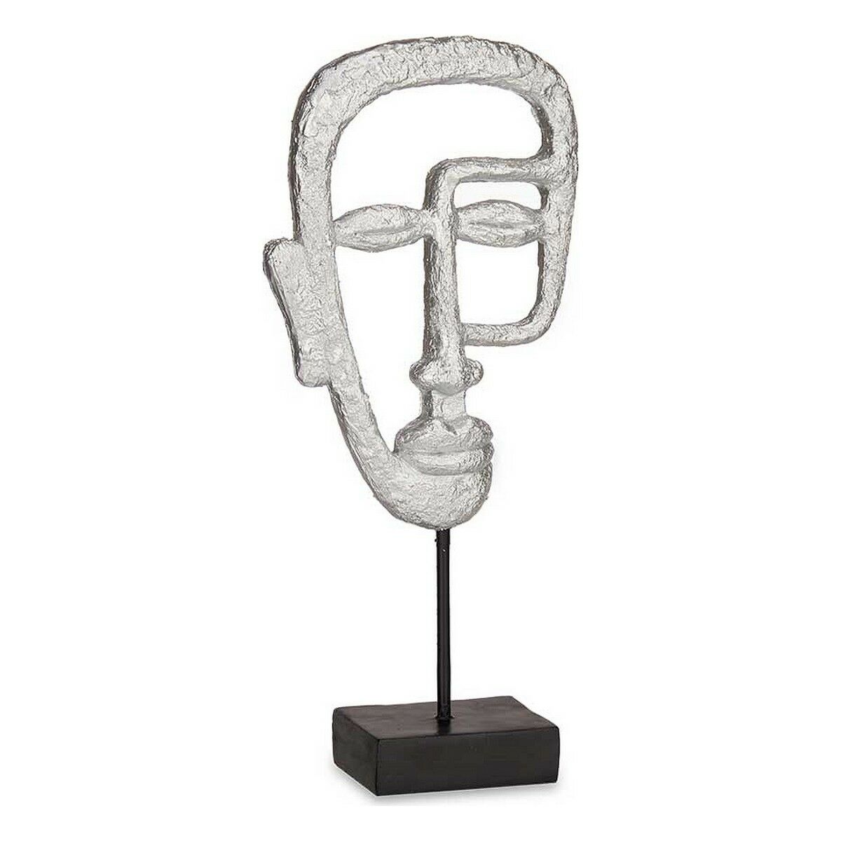 Prydnadsfigur Gift Decor Silvrig Silver Ansikte 19,5 x 38 x 10,5 cm