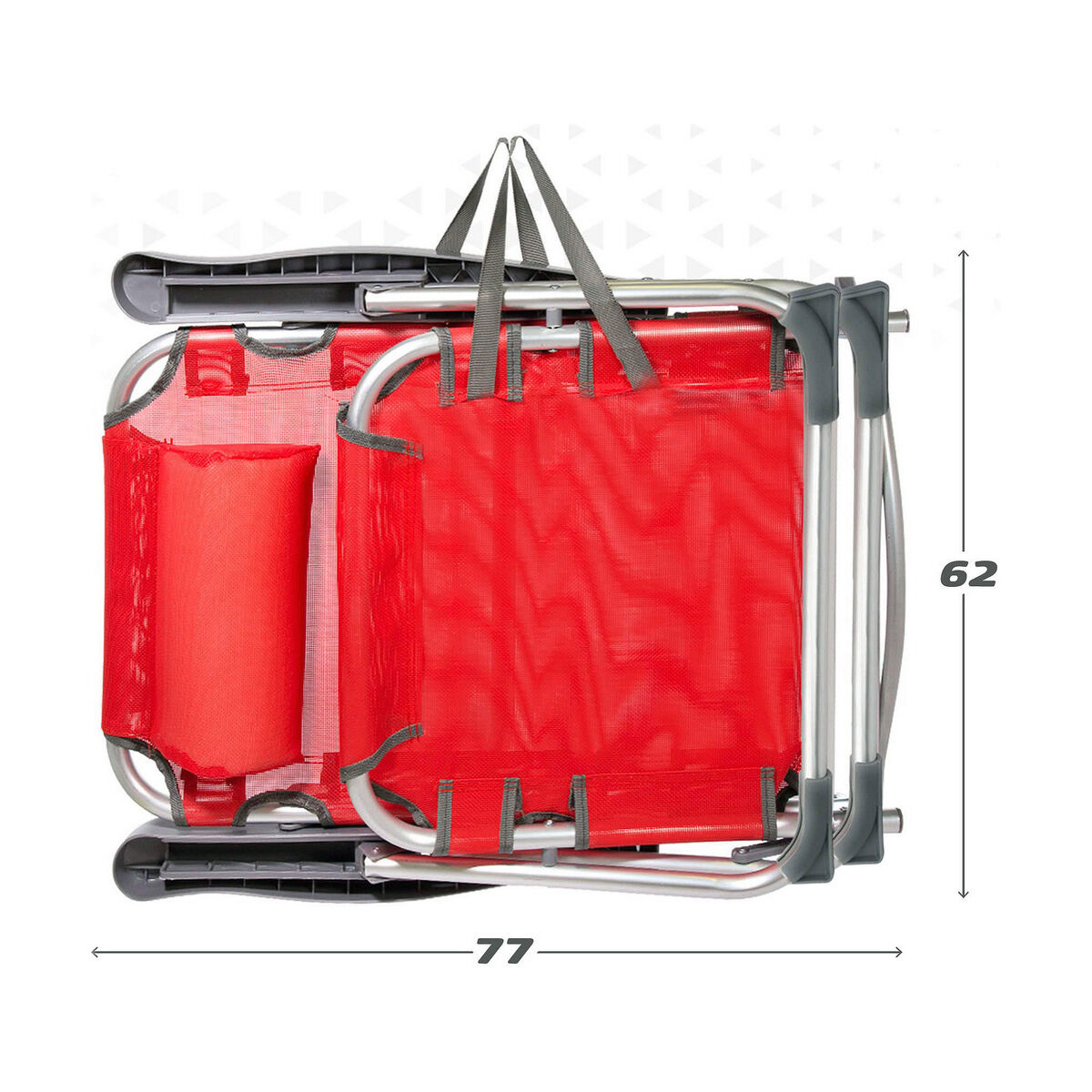 Strandstol Aktive Röd 48 x 60 x 90 cm - 4