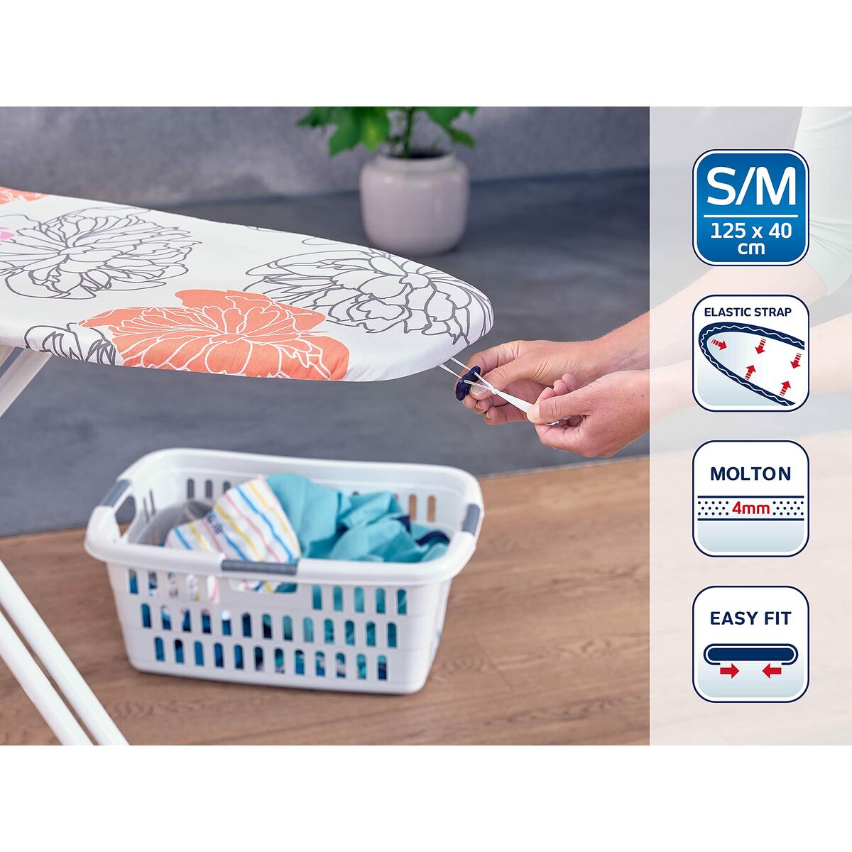 Strykbrädesfodral Leifheit Cotton Comfort 71601 S/M 120 x 40 cm - 3