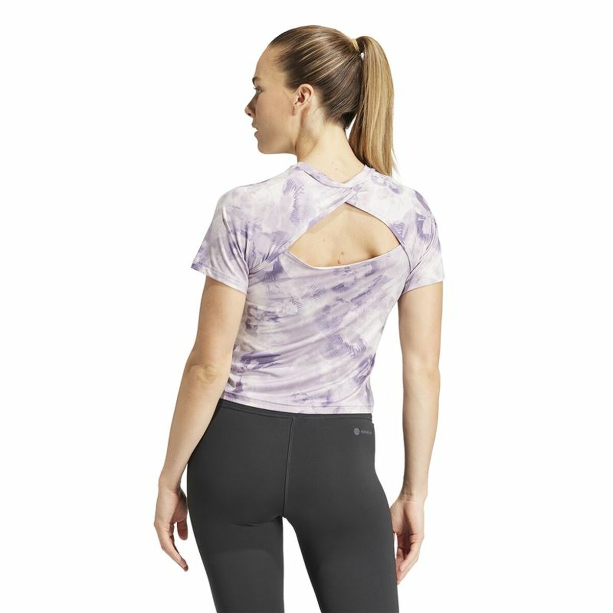 T-shirt med kortärm Dam Adidas Essentials Aop Flower (M) - 3